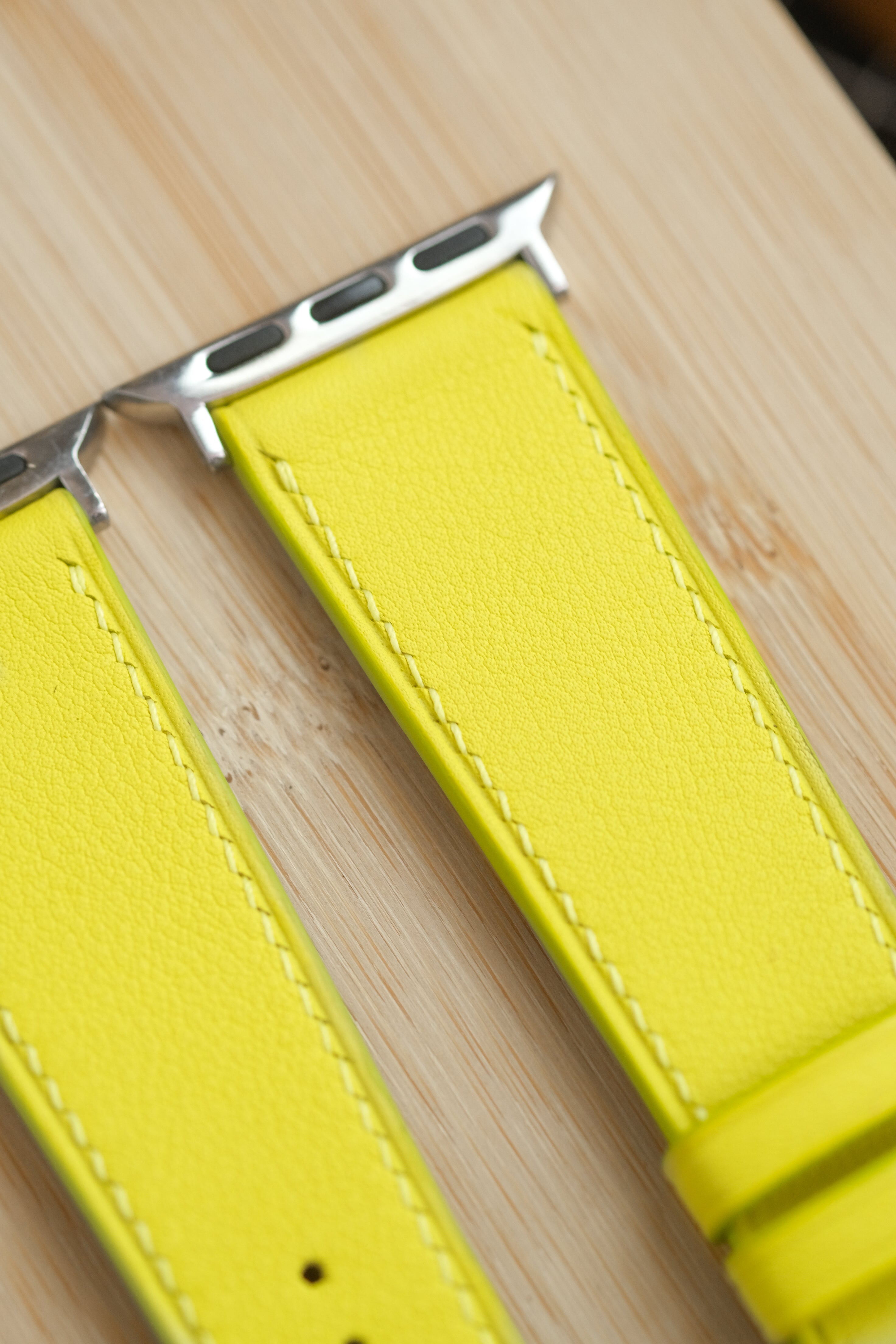 Lemon Yellow Swift Italian Calfskin Apple Watch Strap