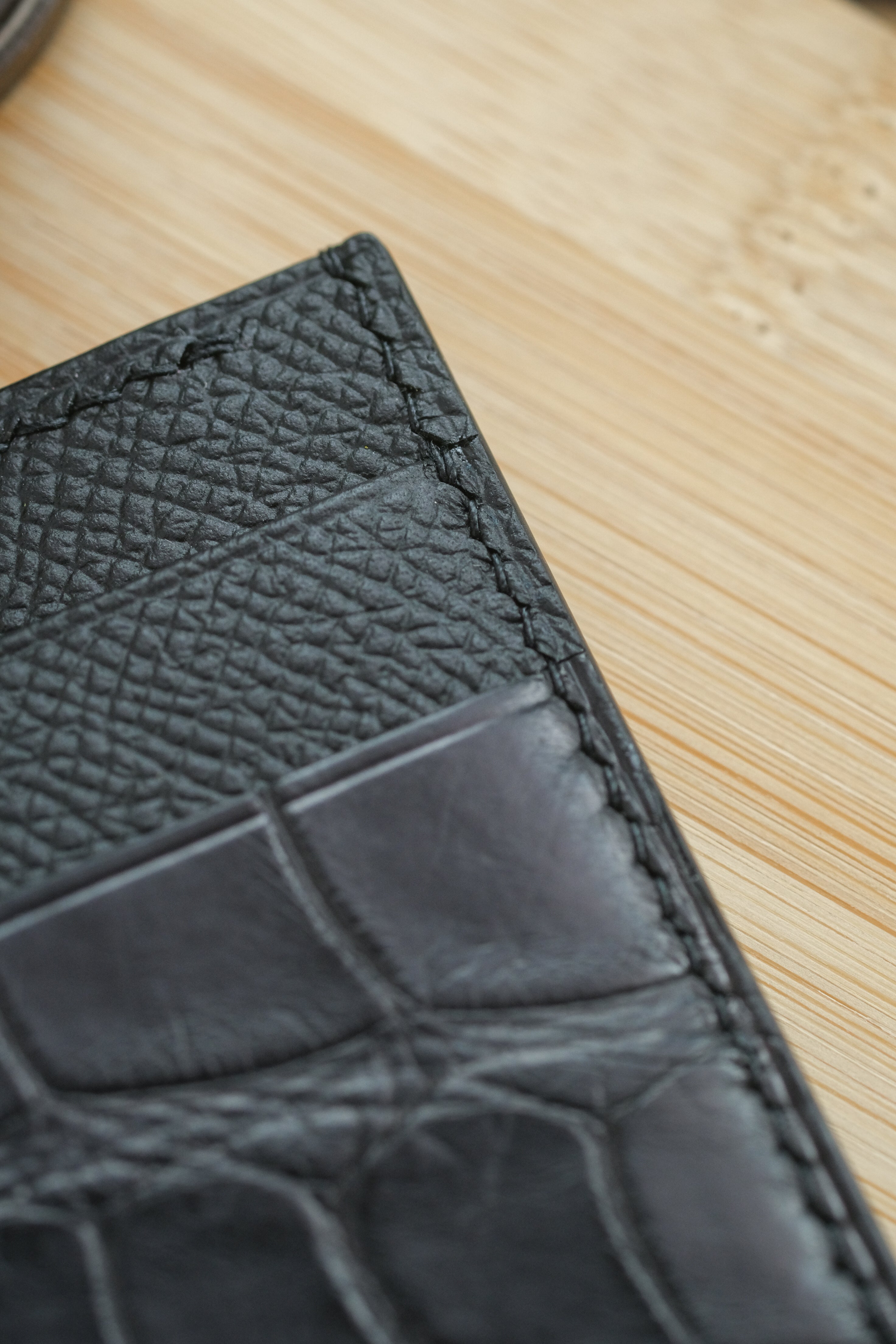 Calfskin & Alligator "Kellie" Card Holder