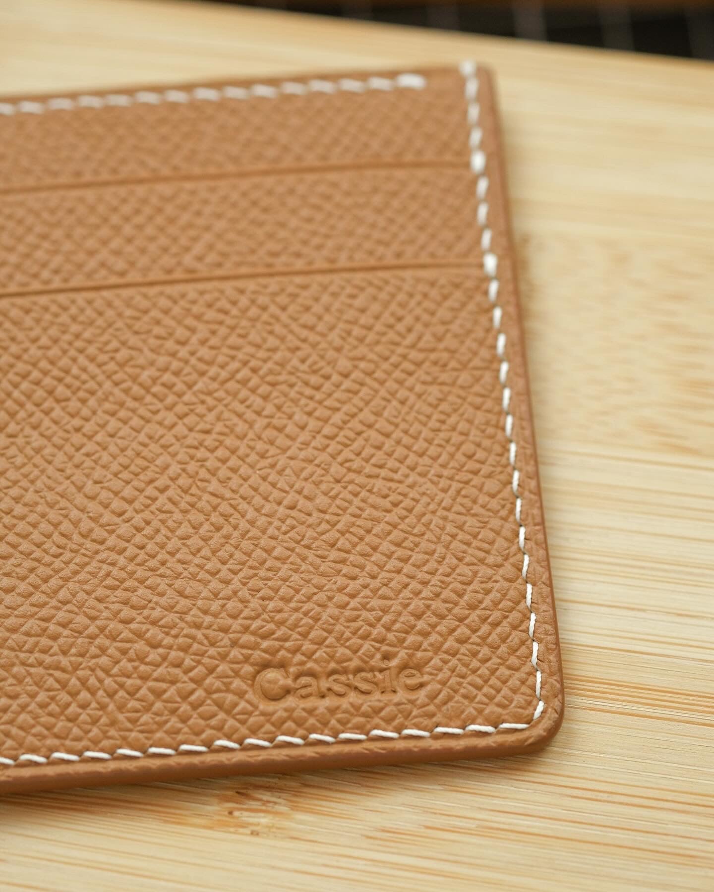 Gold Epsom French Calf "Edwin" Cardholder (5-slot)