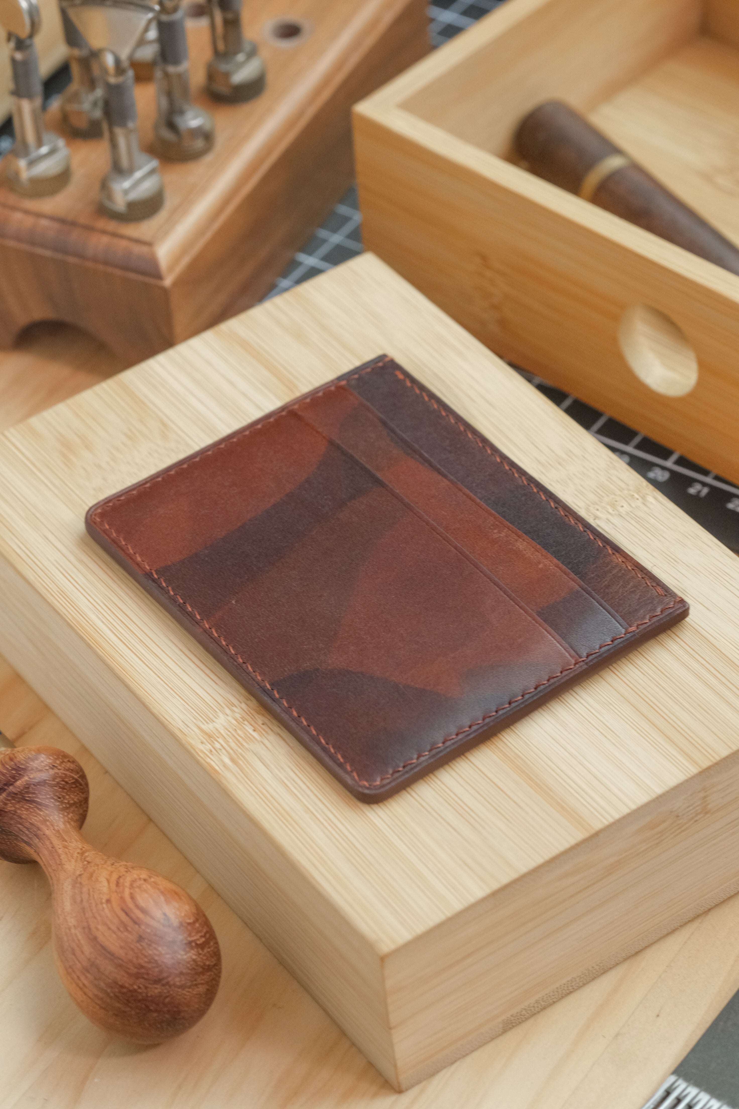 Brown Camo Cowhide "Kellie" Card Holder