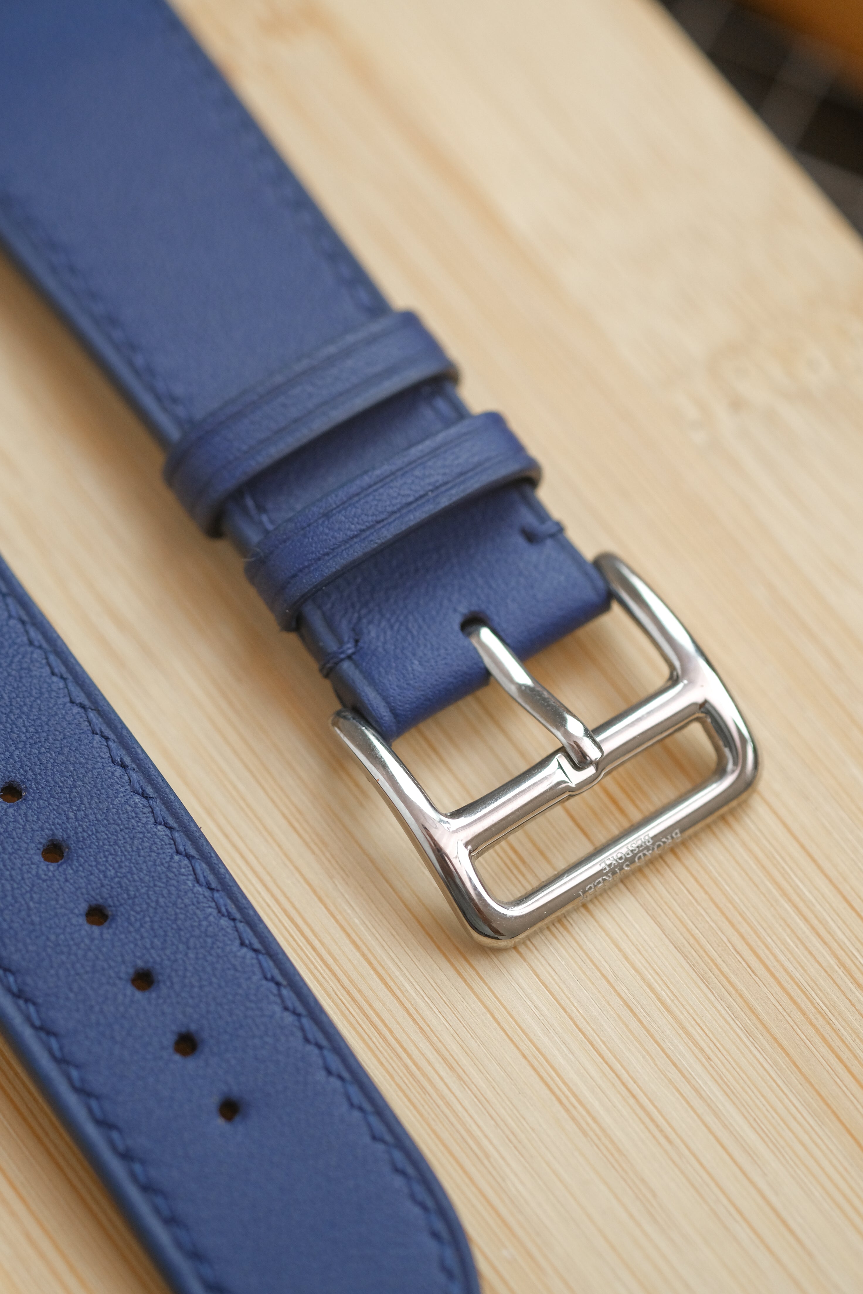 Navy Blue Swift Italian Calfskin Apple Watch Strap