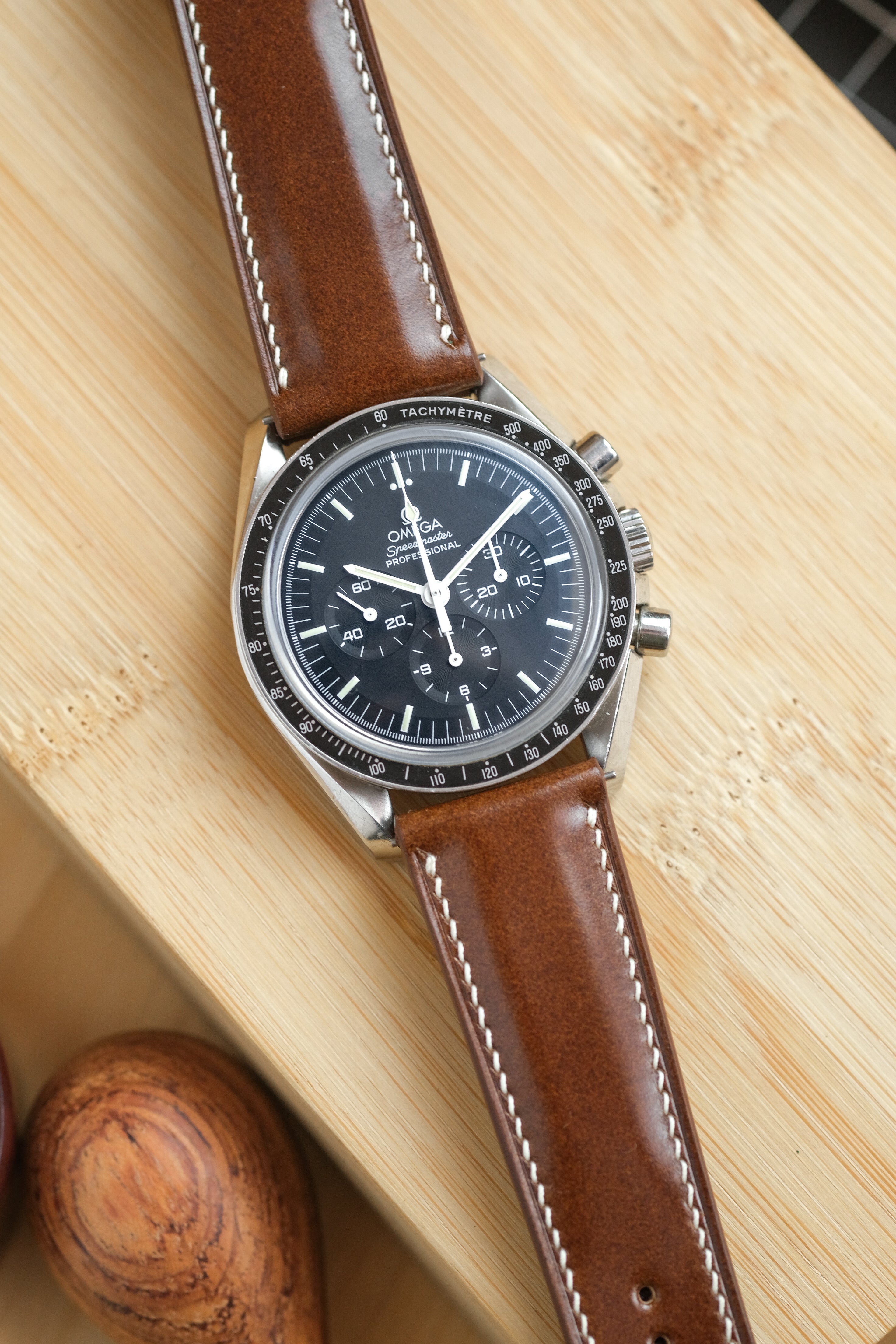 Coffee Brown Shell Cordovan Leather Strap