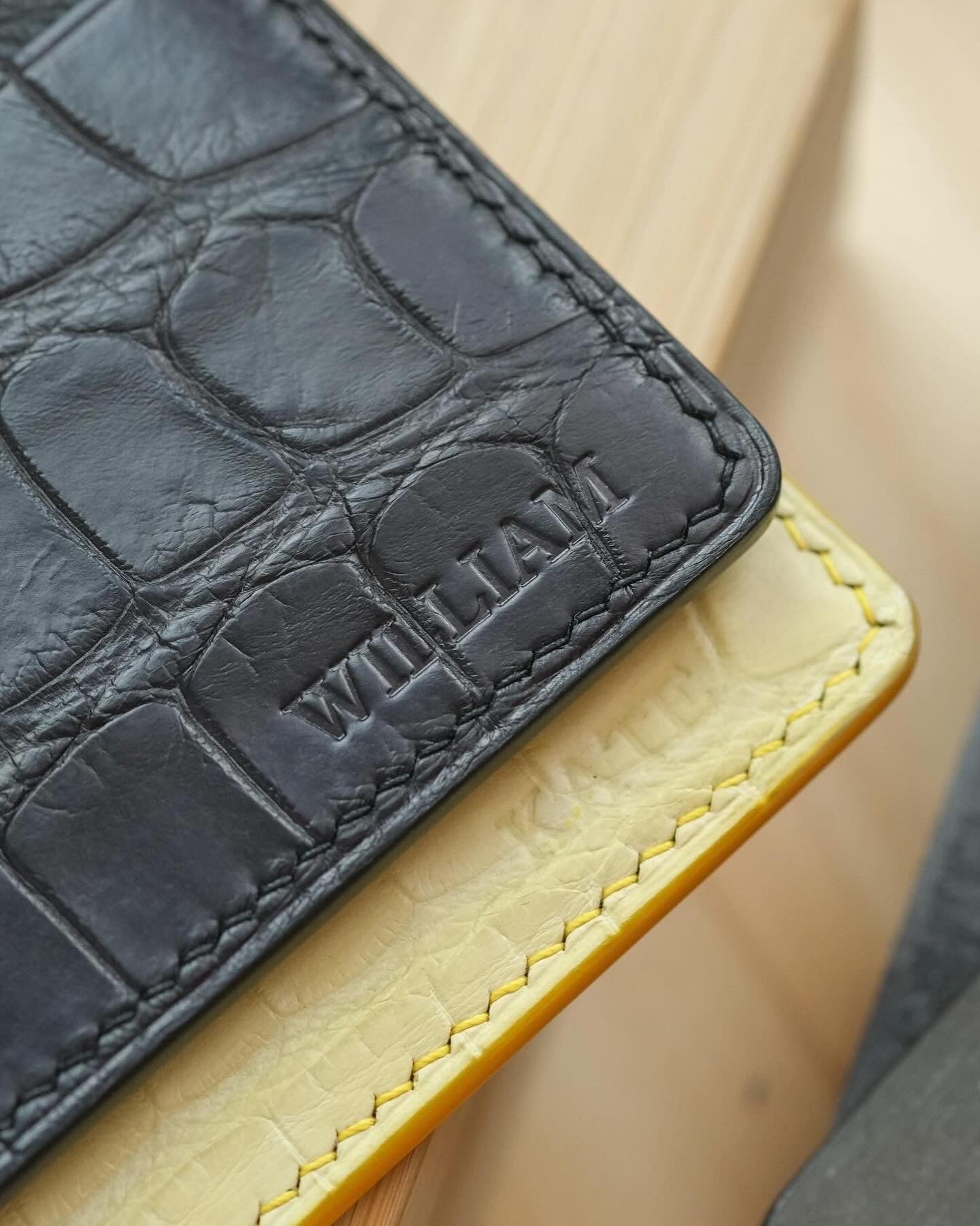 Calfskin & Alligator "Kellie" Card Holder