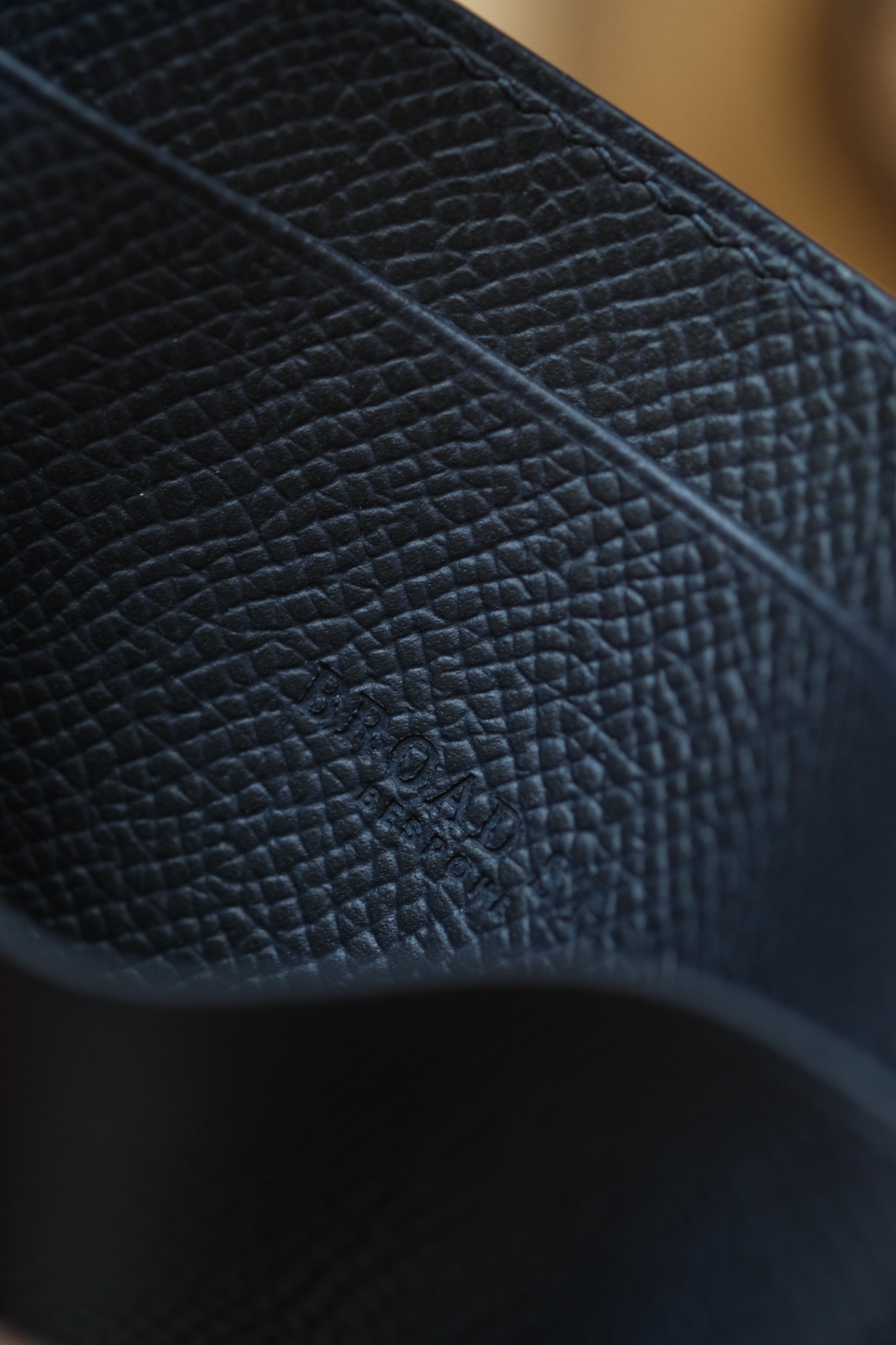 Navy Epsom French Calf "Edwin" Cardholder (5-slot)