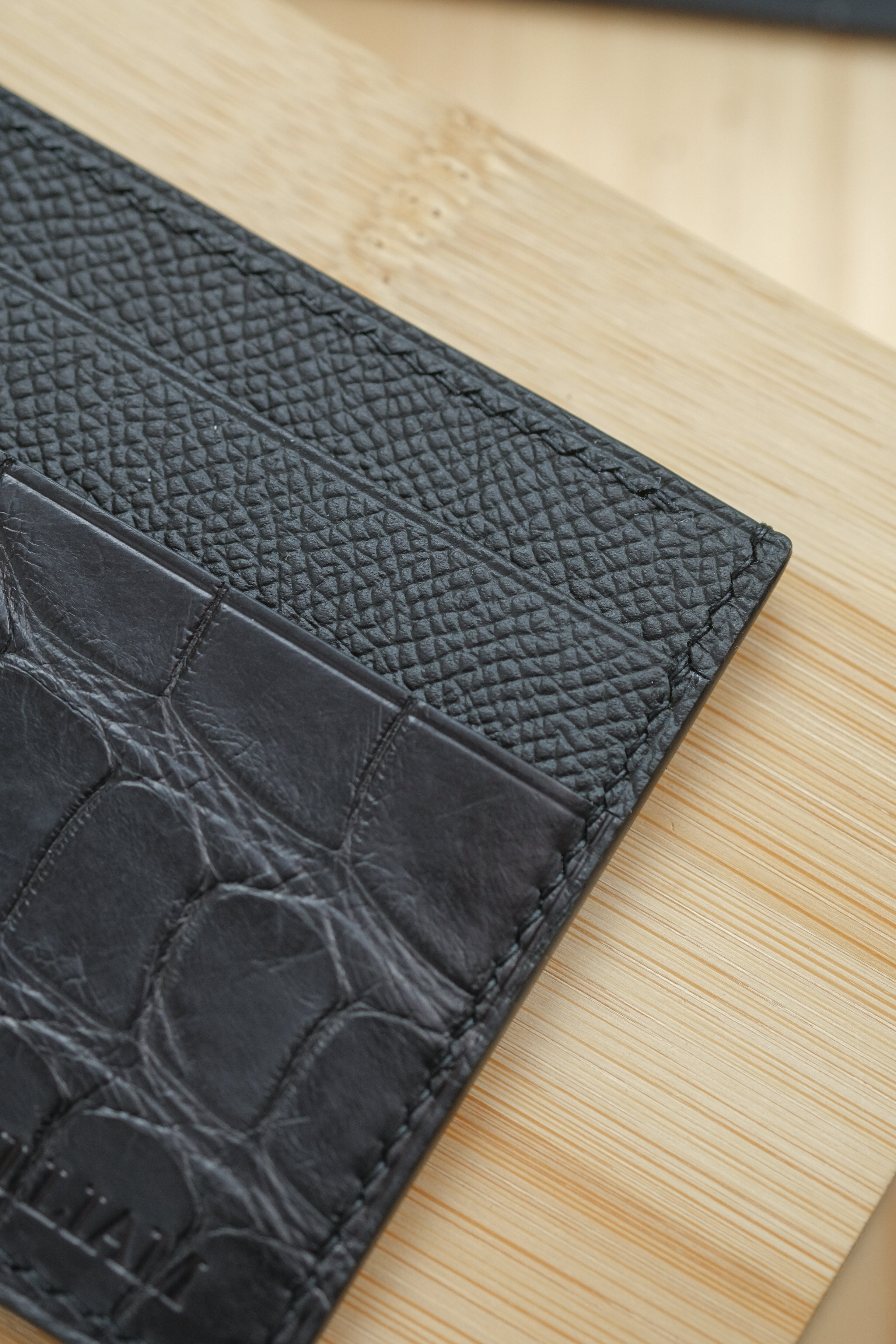 Calfskin & Alligator "Kellie" Card Holder