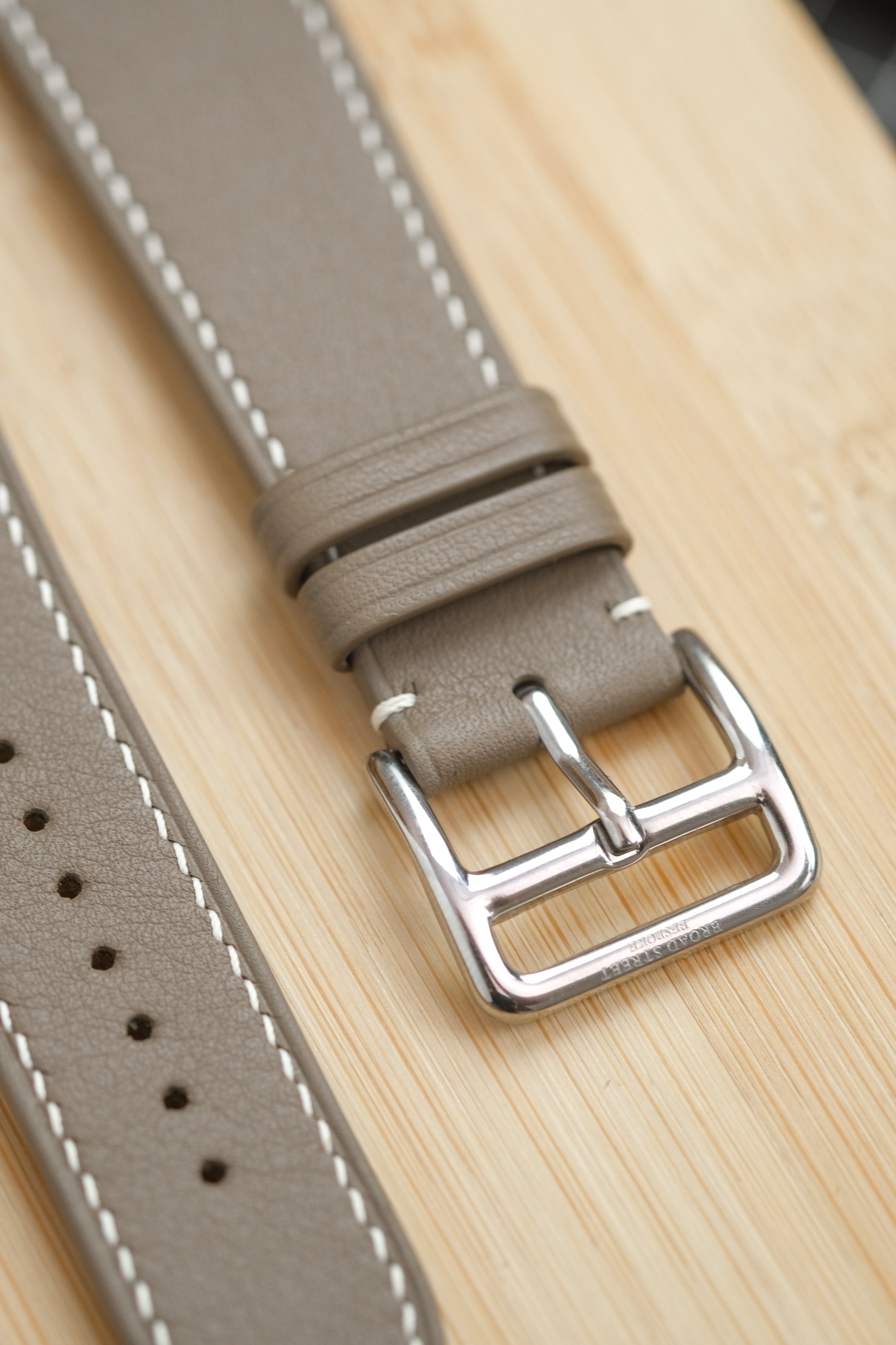 Taupe Swift Italian Calfskin Apple Watch Strap