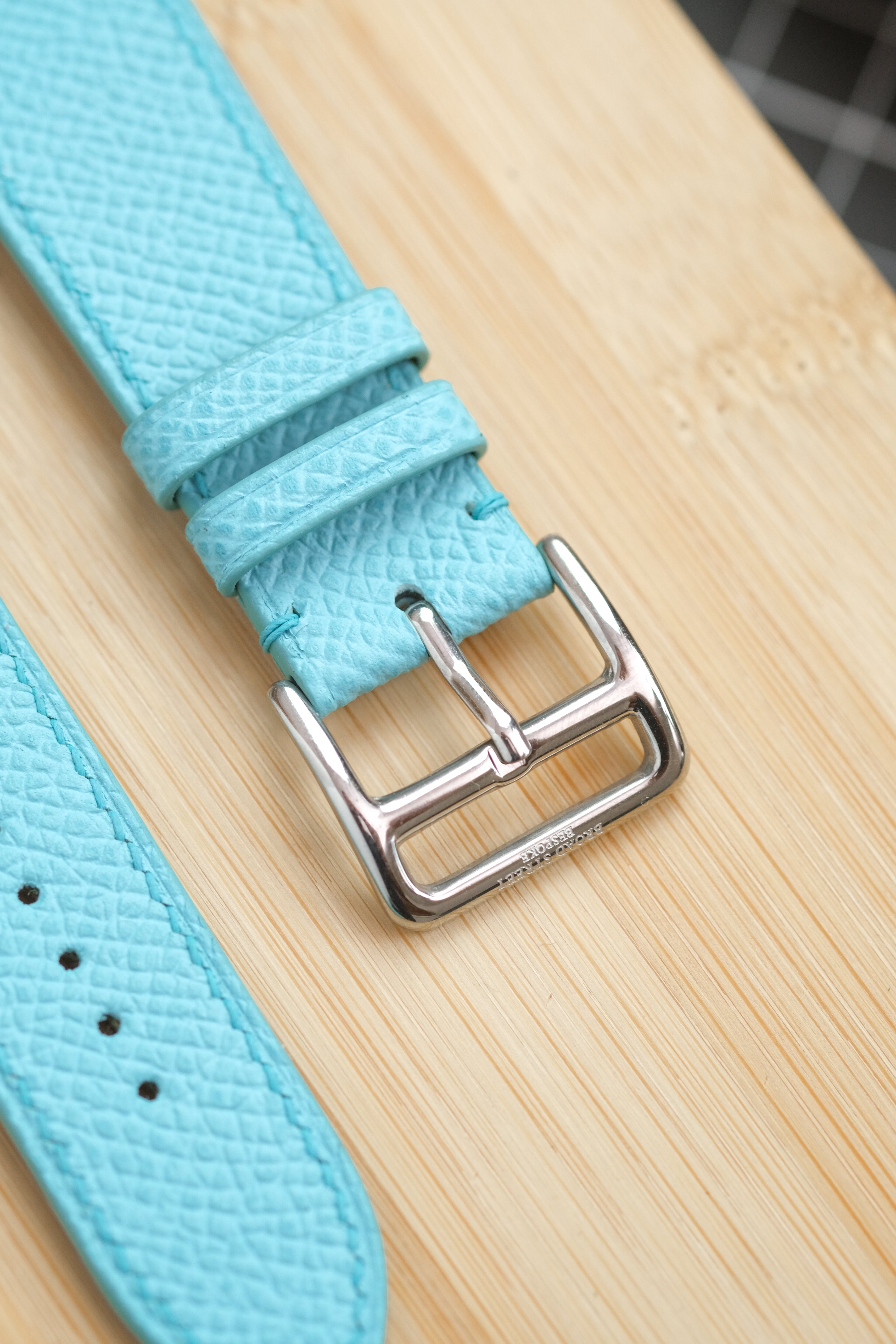 Turqouise Blue Epsom Calfskin Apple Watch Strap