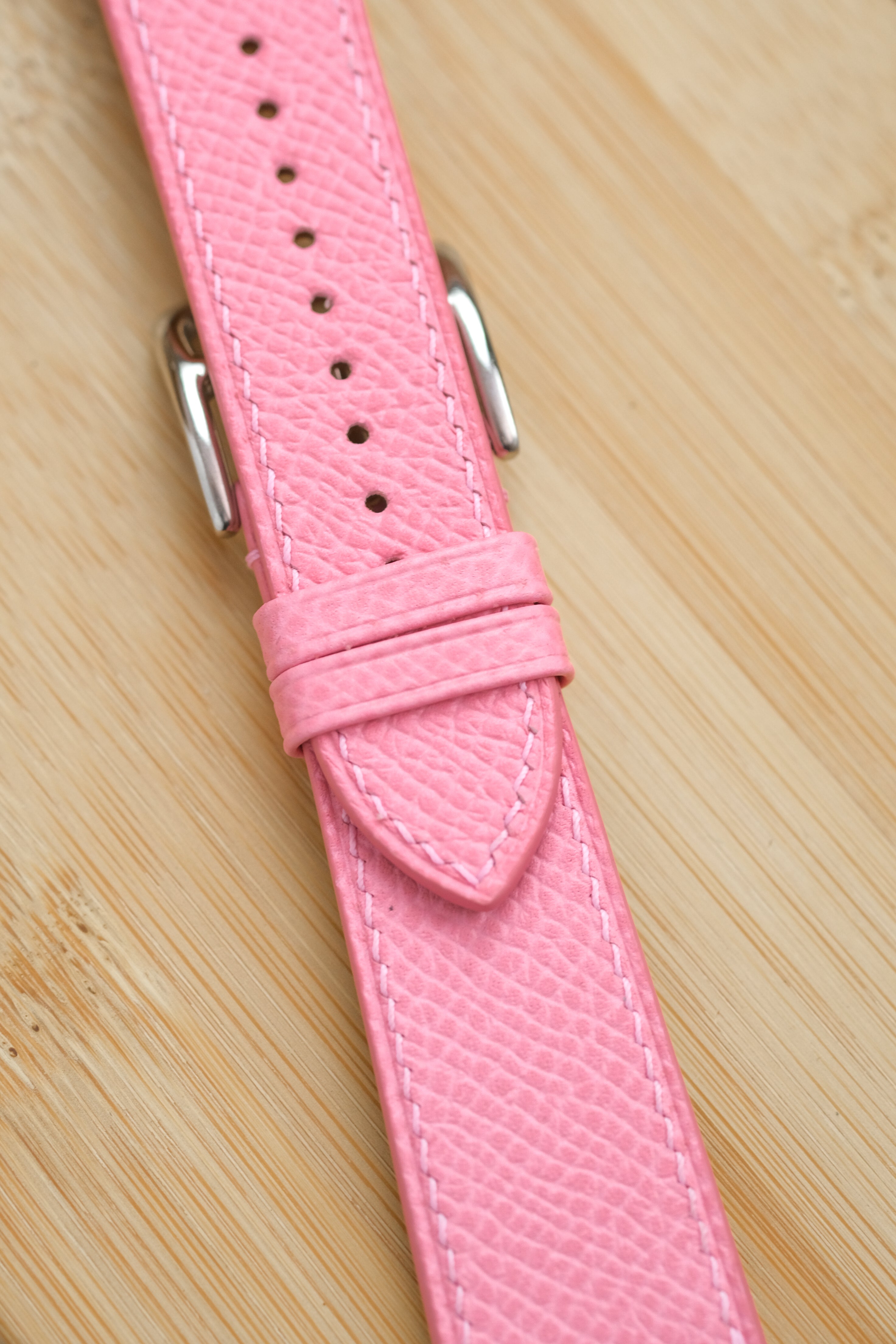 Sakura Pink Epsom Calfskin Apple Watch Strap
