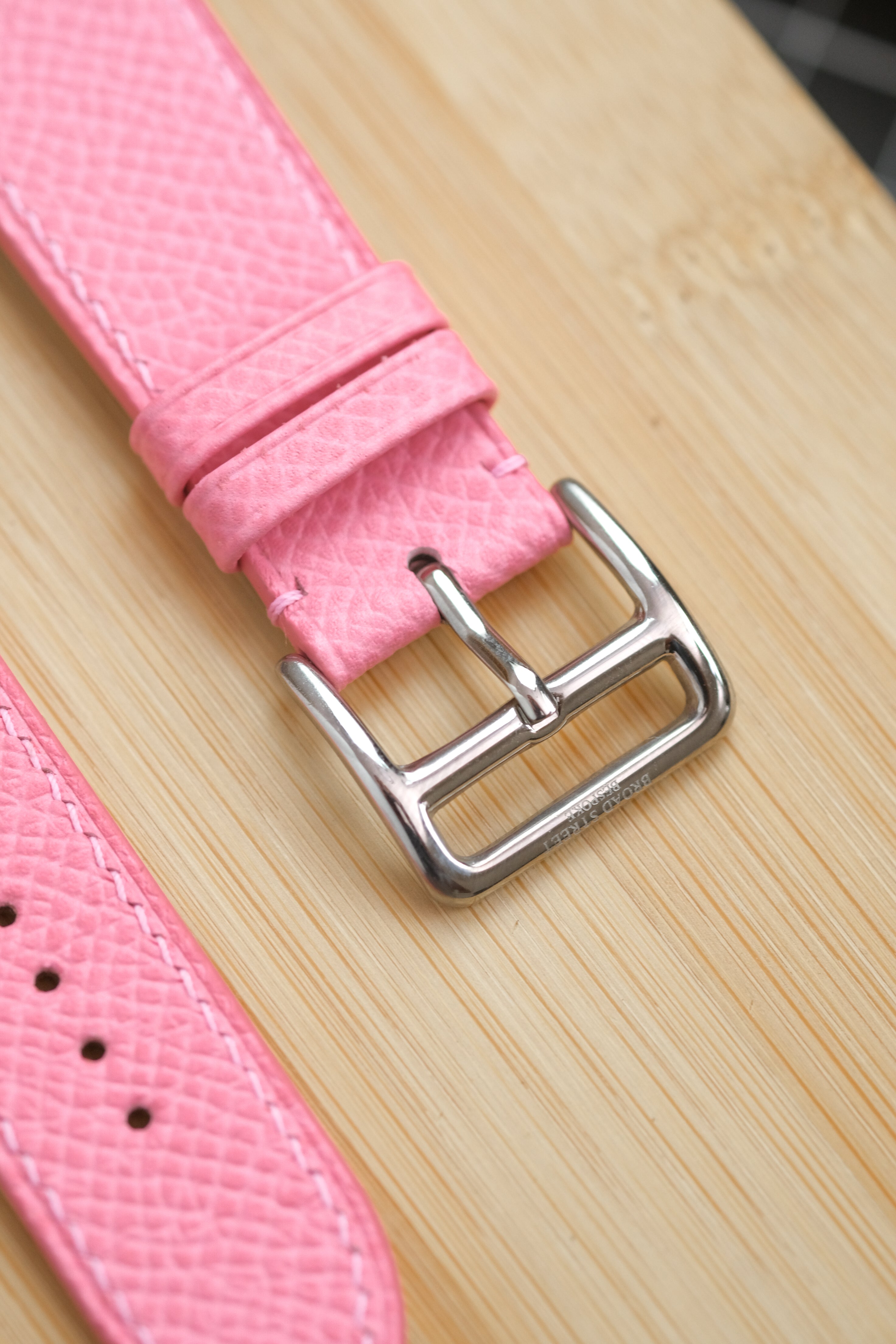 Sakura Pink Epsom Calfskin Apple Watch Strap