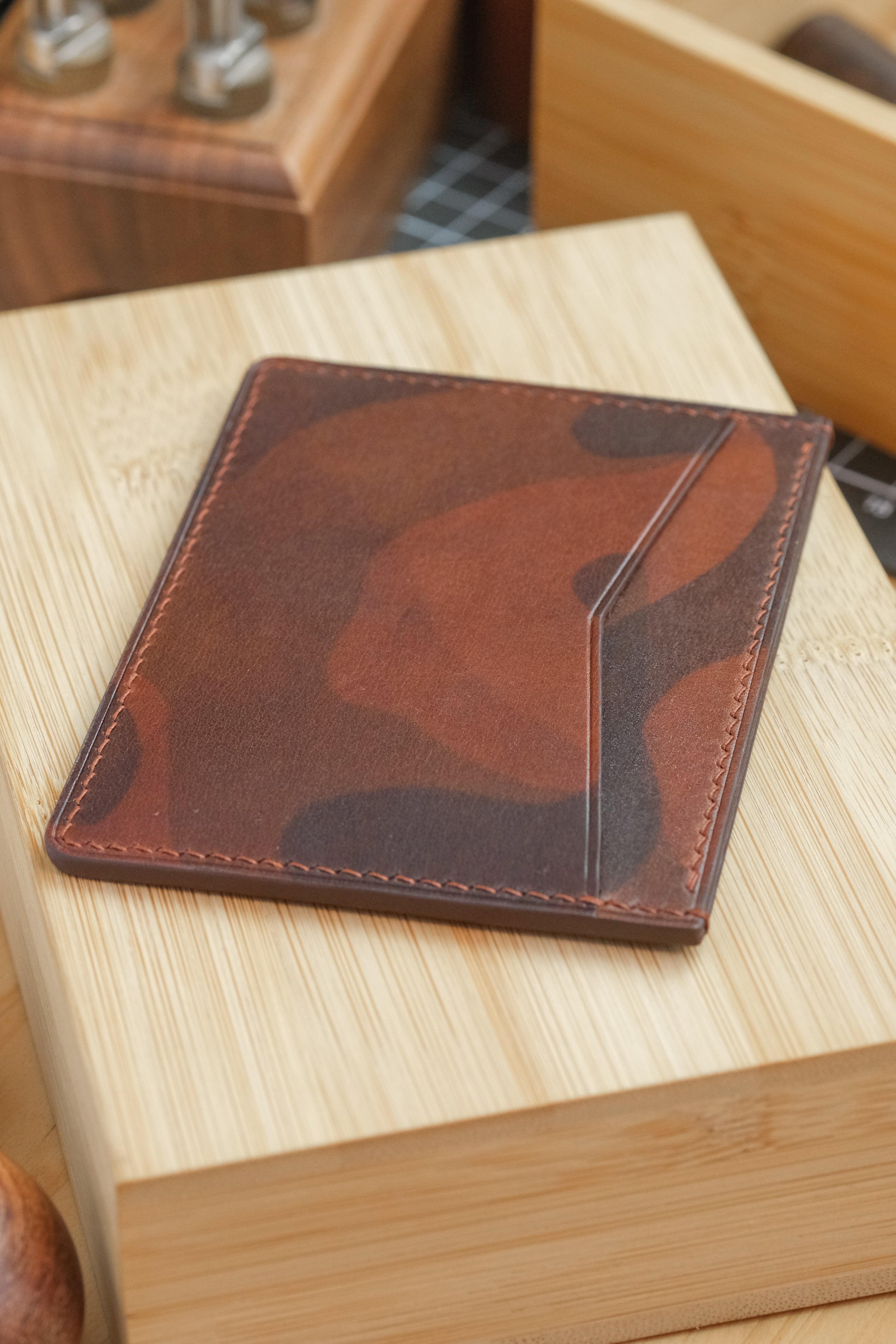 Brown Camo Cowhide "Kellie" Card Holder