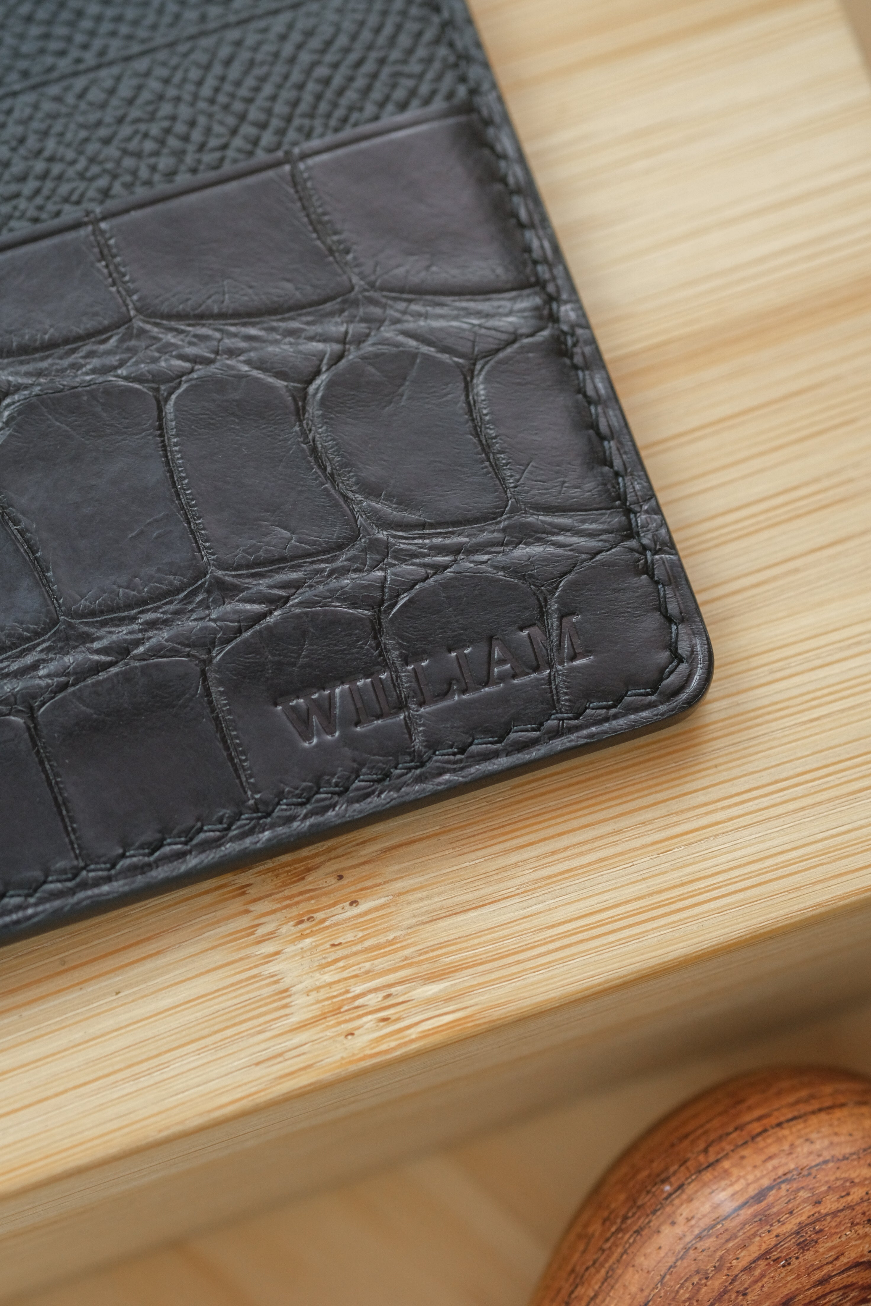 Calfskin & Alligator "Kellie" Card Holder