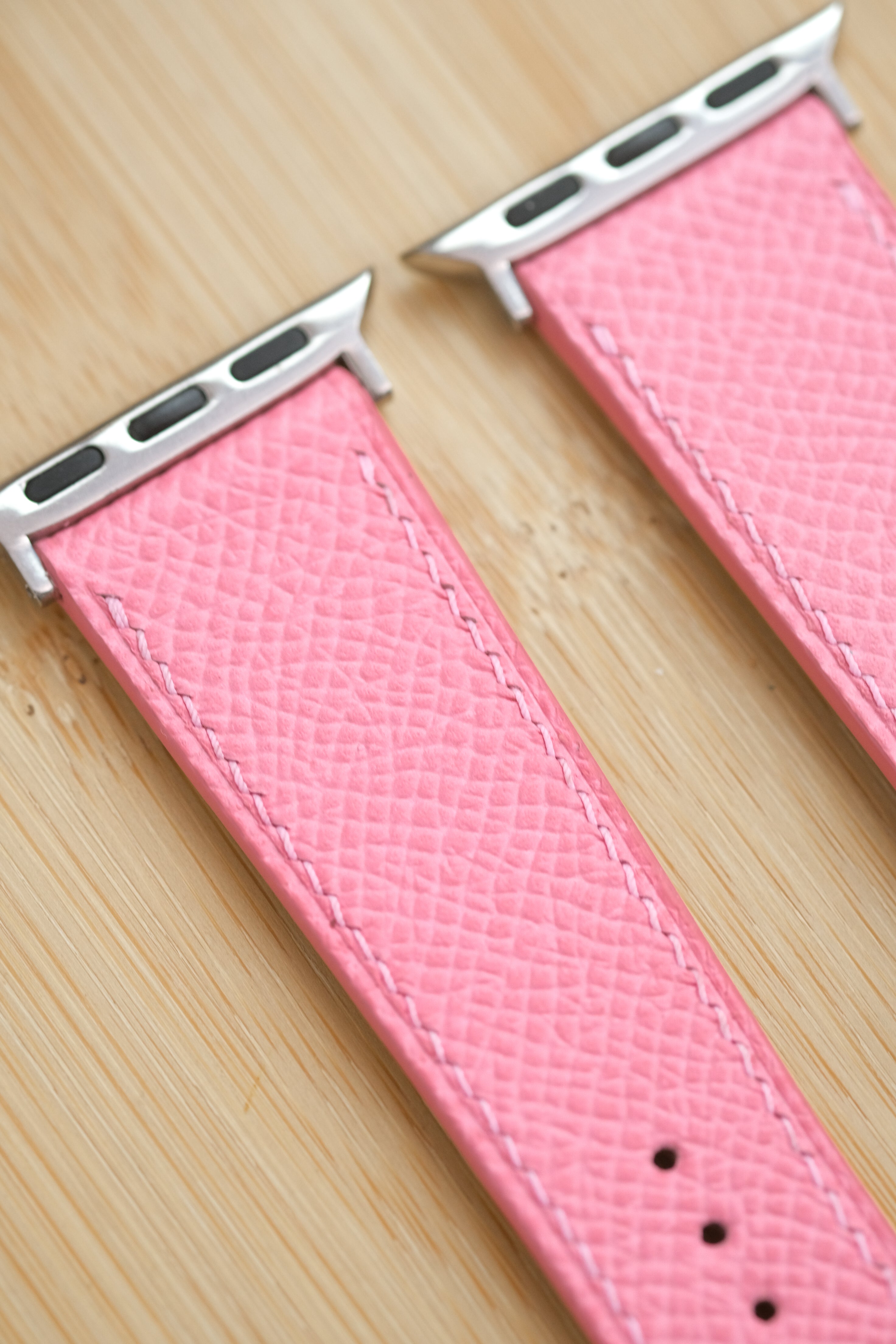 Sakura Pink Epsom Calfskin Apple Watch Strap