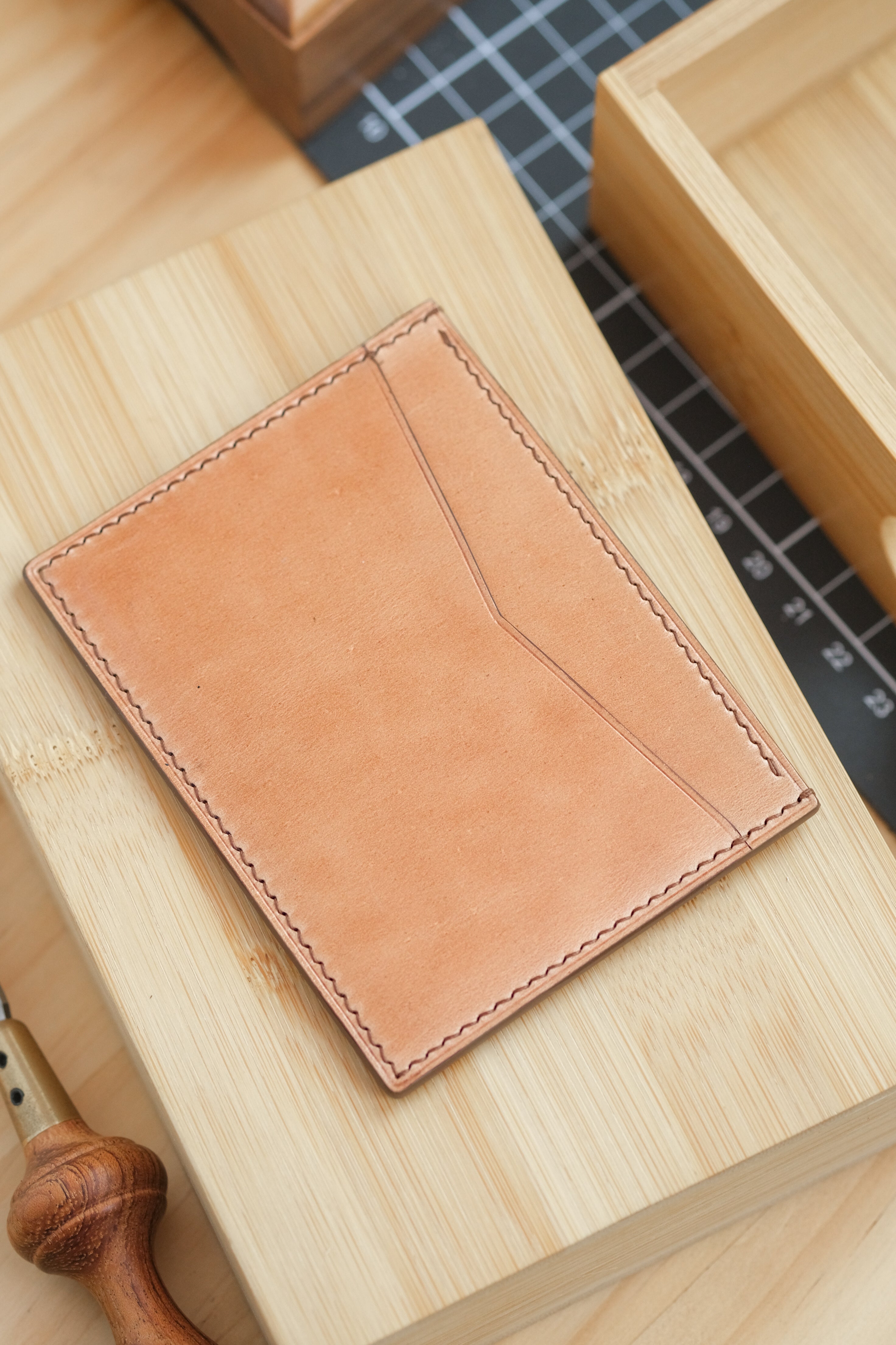 Natural Shell Cordovan "Kellie" Card Holder