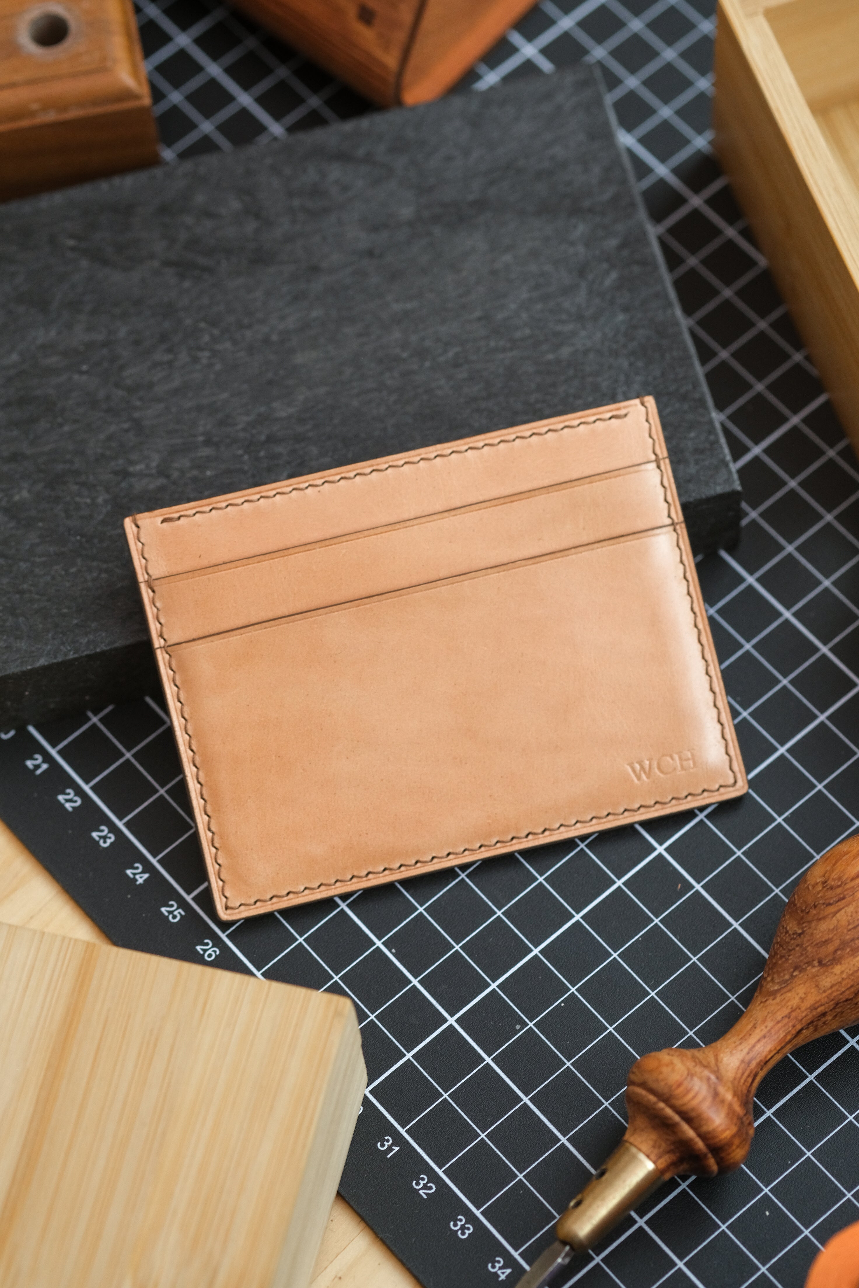 Natural Shell Cordovan "Kellie" Card Holder