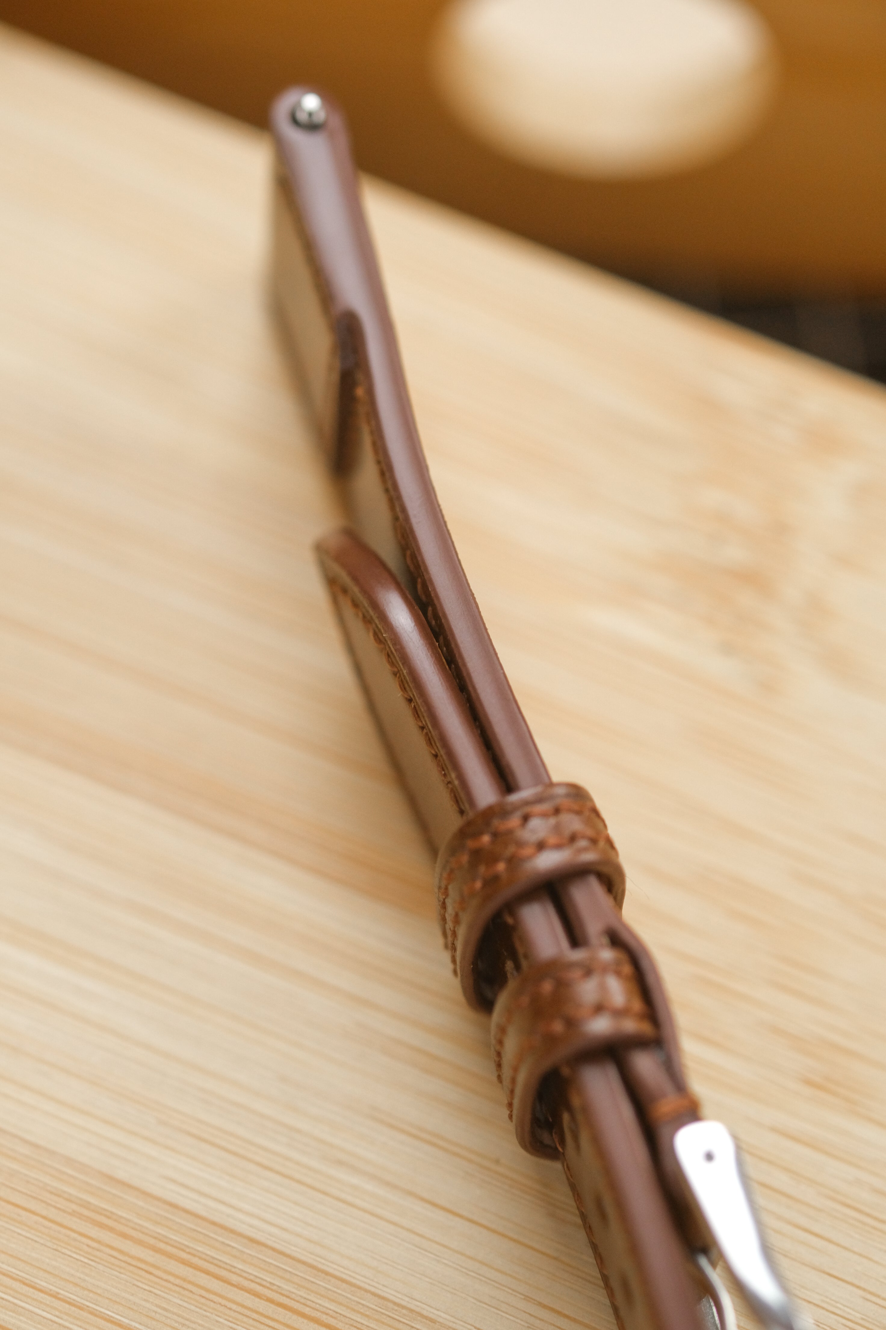 Coffee Brown Shell Cordovan Reverse Folded Strap