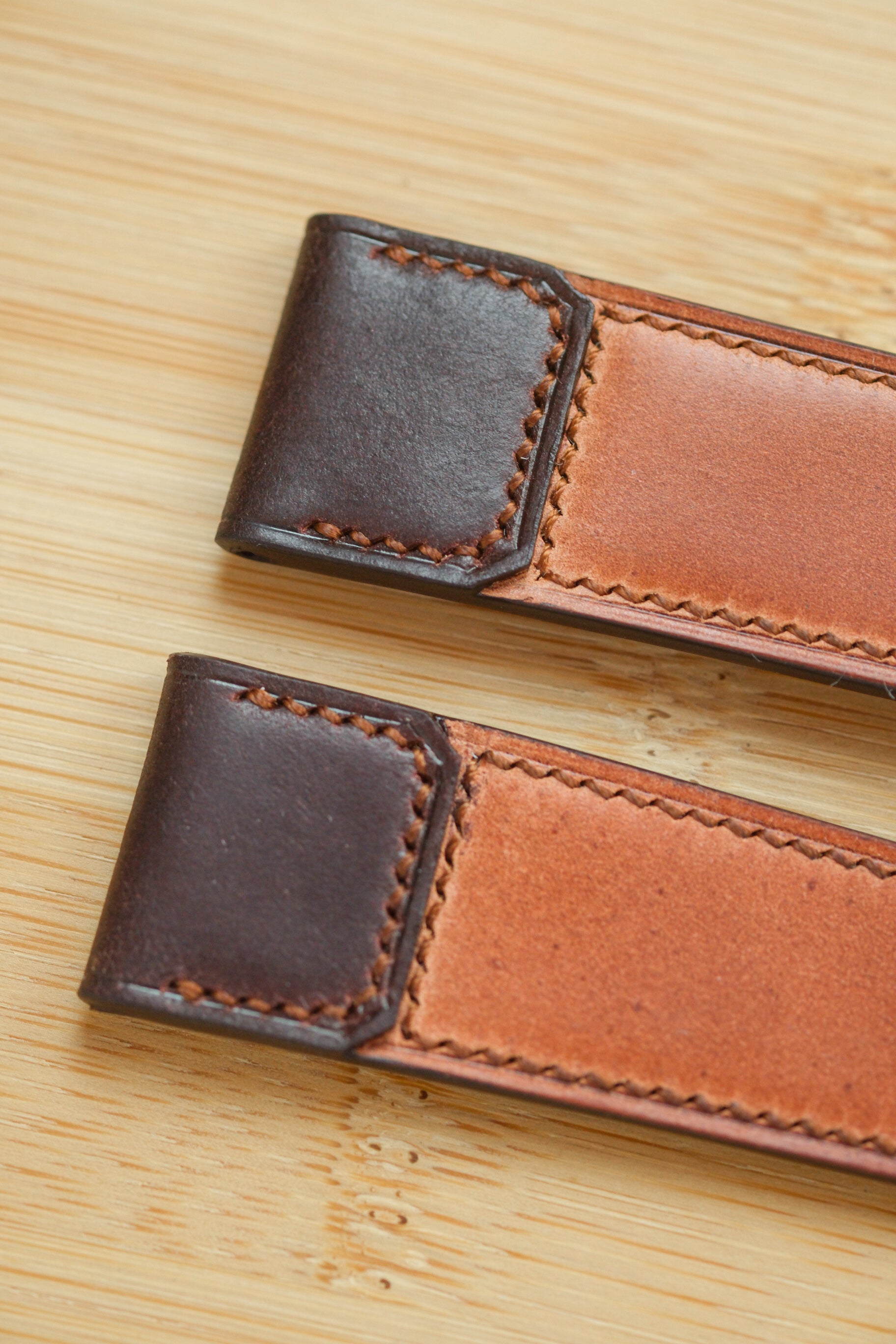 Colour 8/Cognac Shell Cordovan Reverse Folded Strap