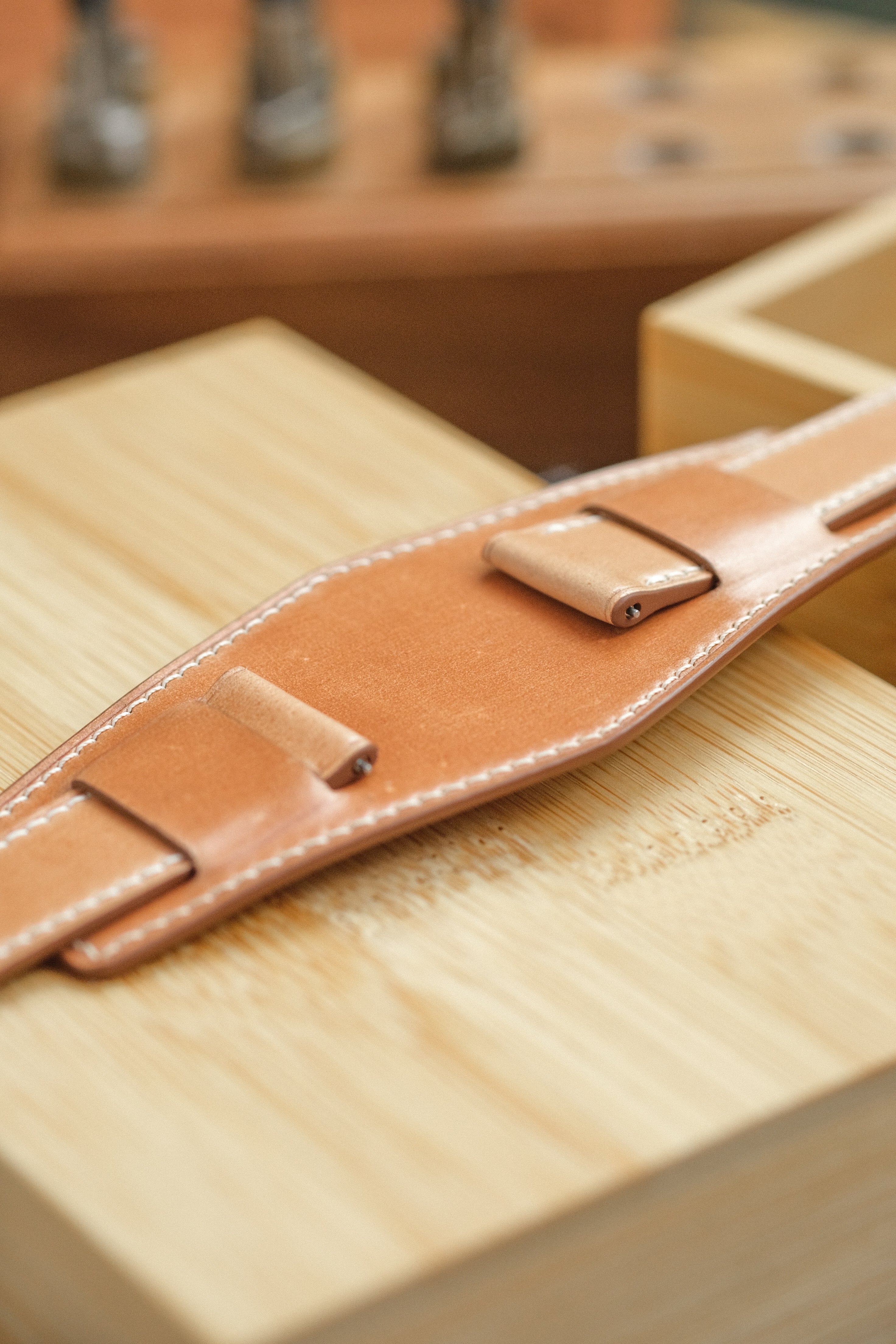 Natural Shell Cordovan Bund Strap