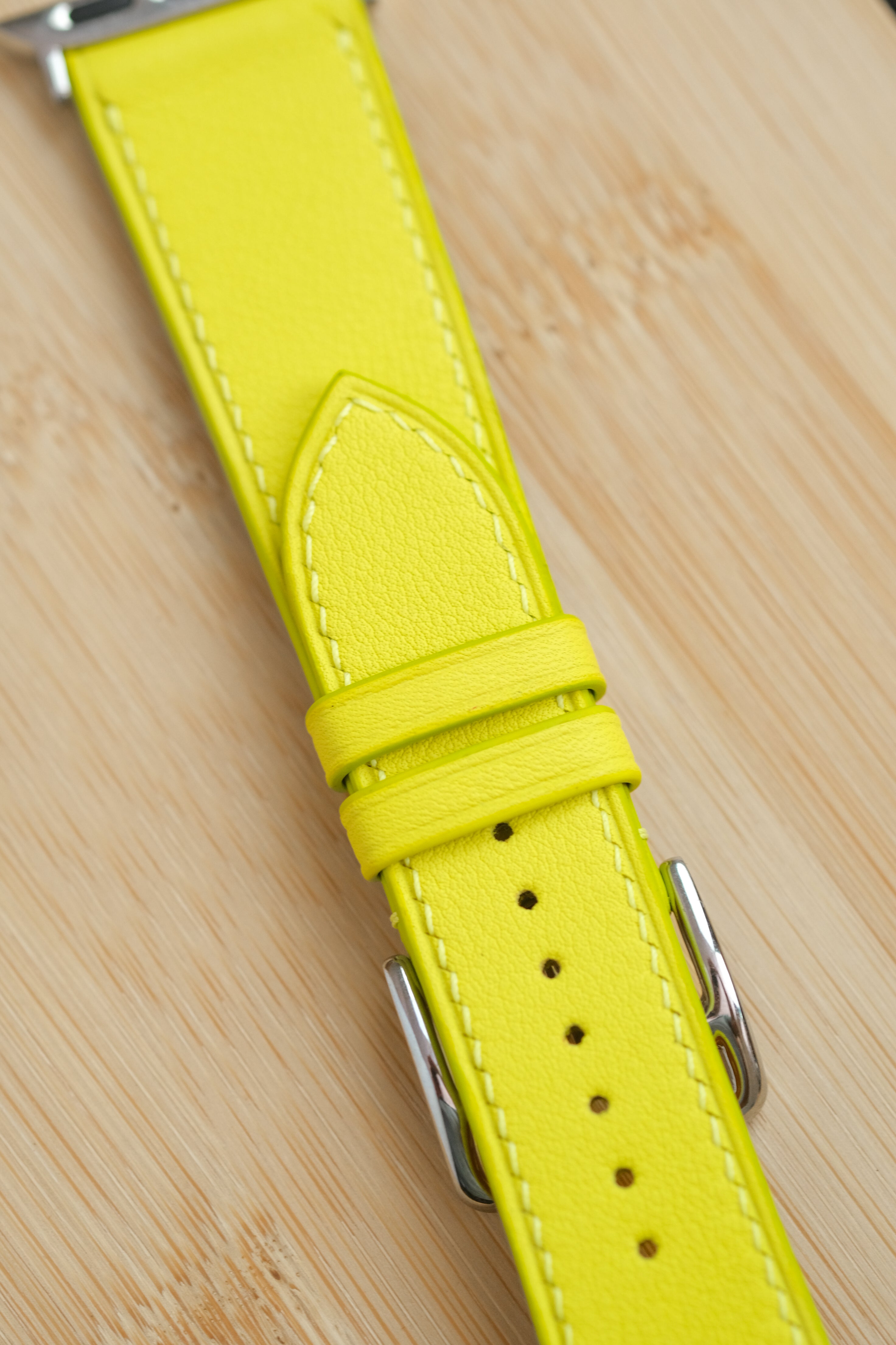 Lemon Yellow Swift Italian Calfskin Apple Watch Strap