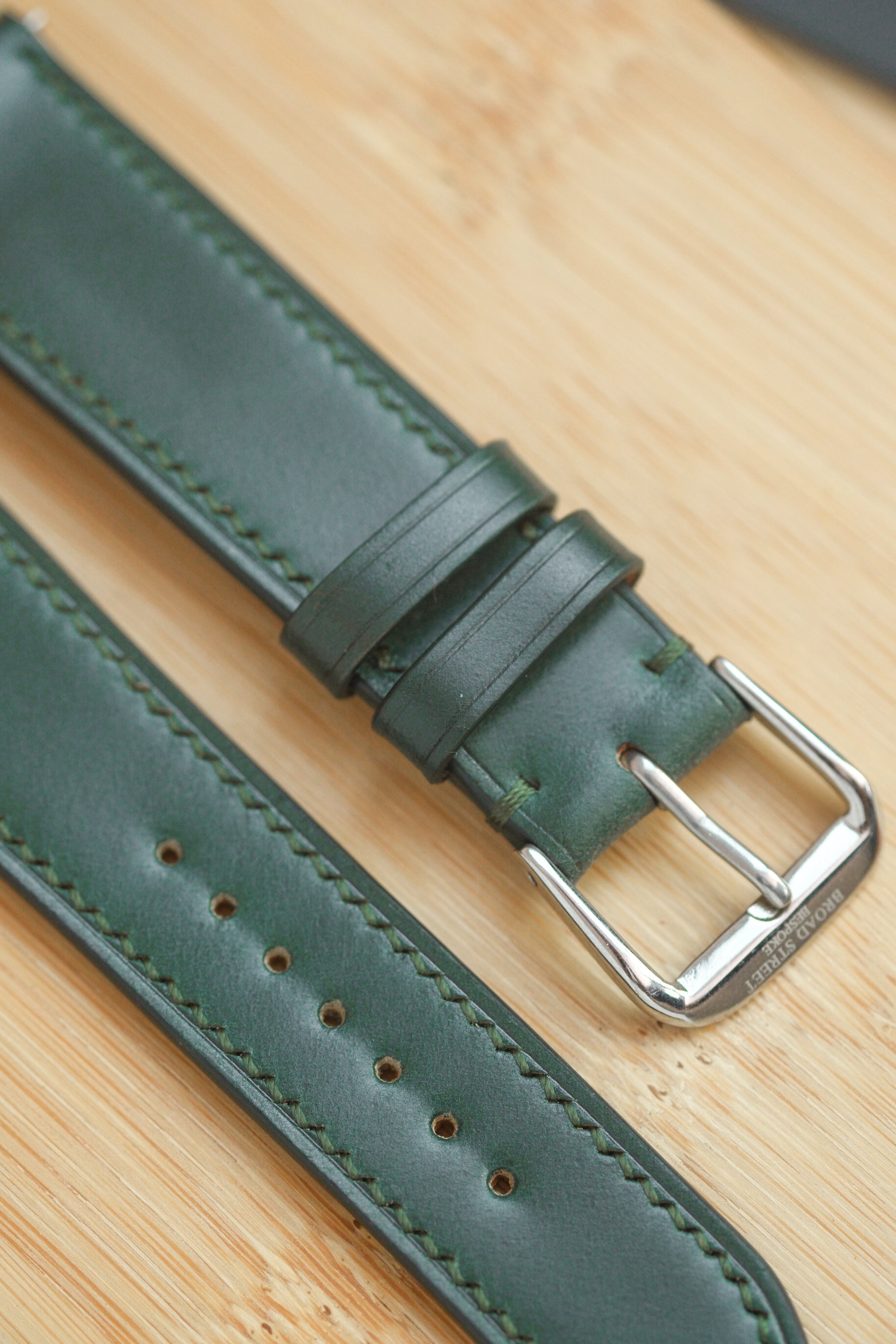 Bottle Green Shell Cordovan Leather Strap