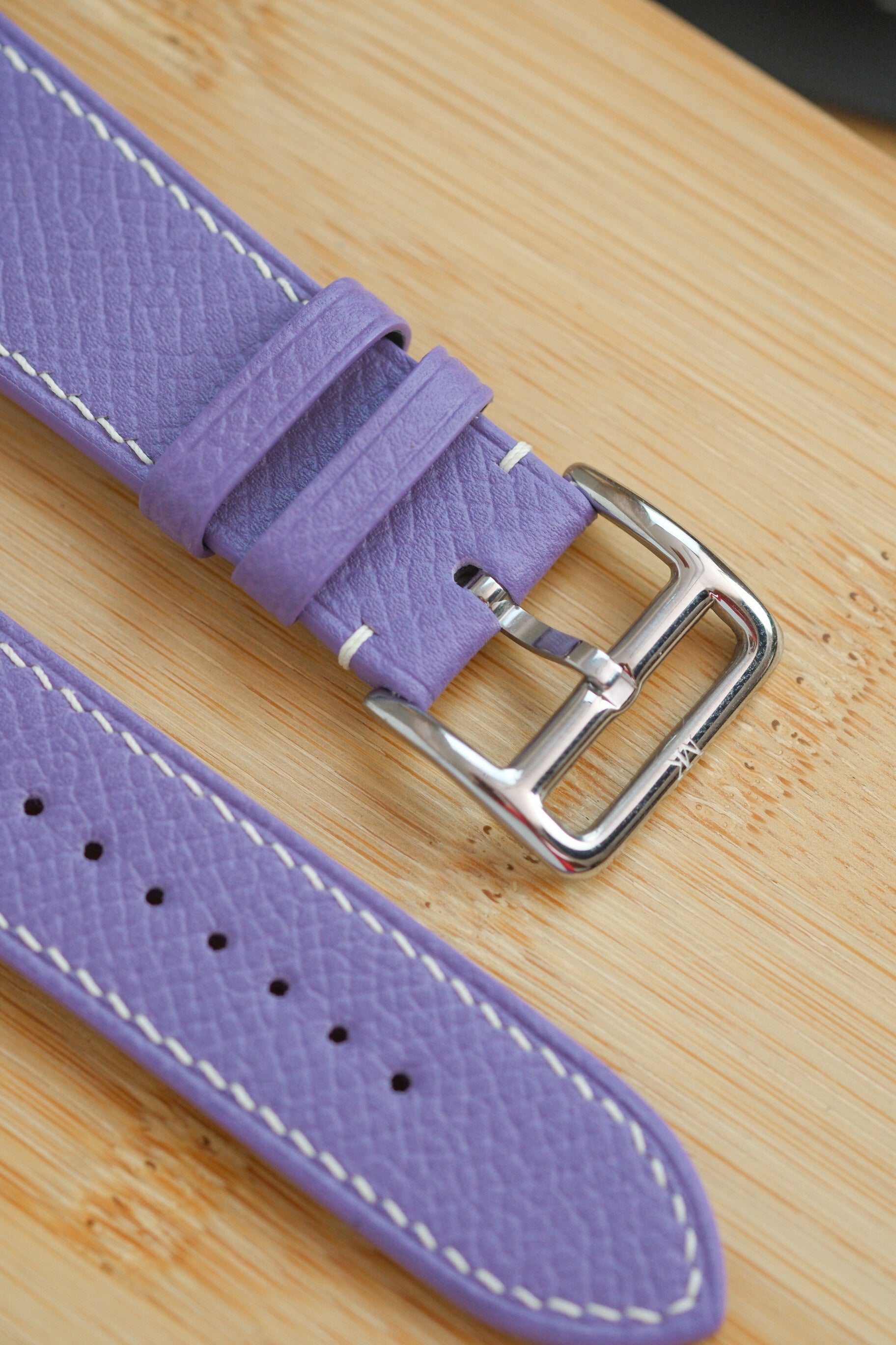 Lavender Purple Epsom Calfskin Apple Watch Strap