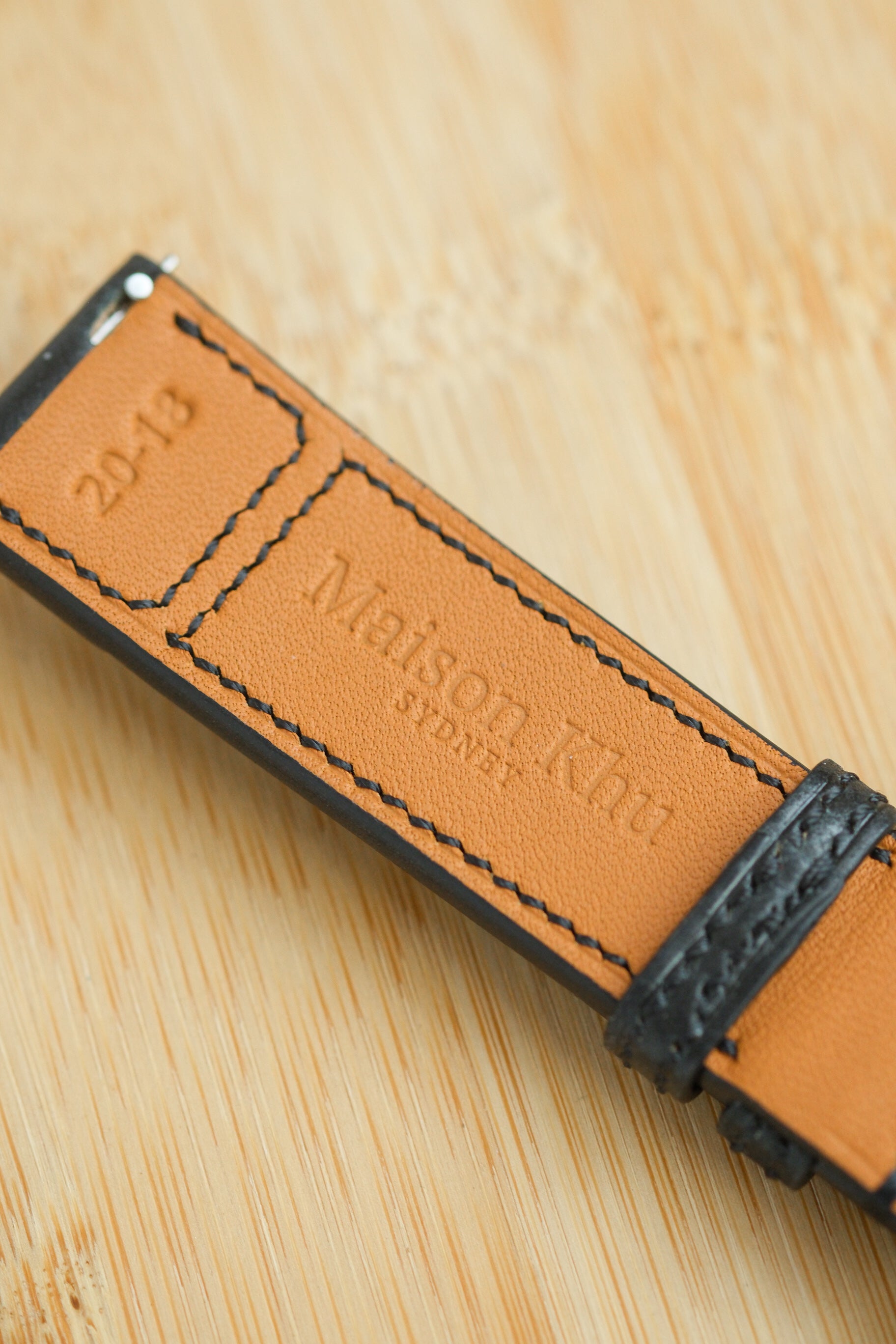 Black Shell Cordovan Reverse Folded Strap