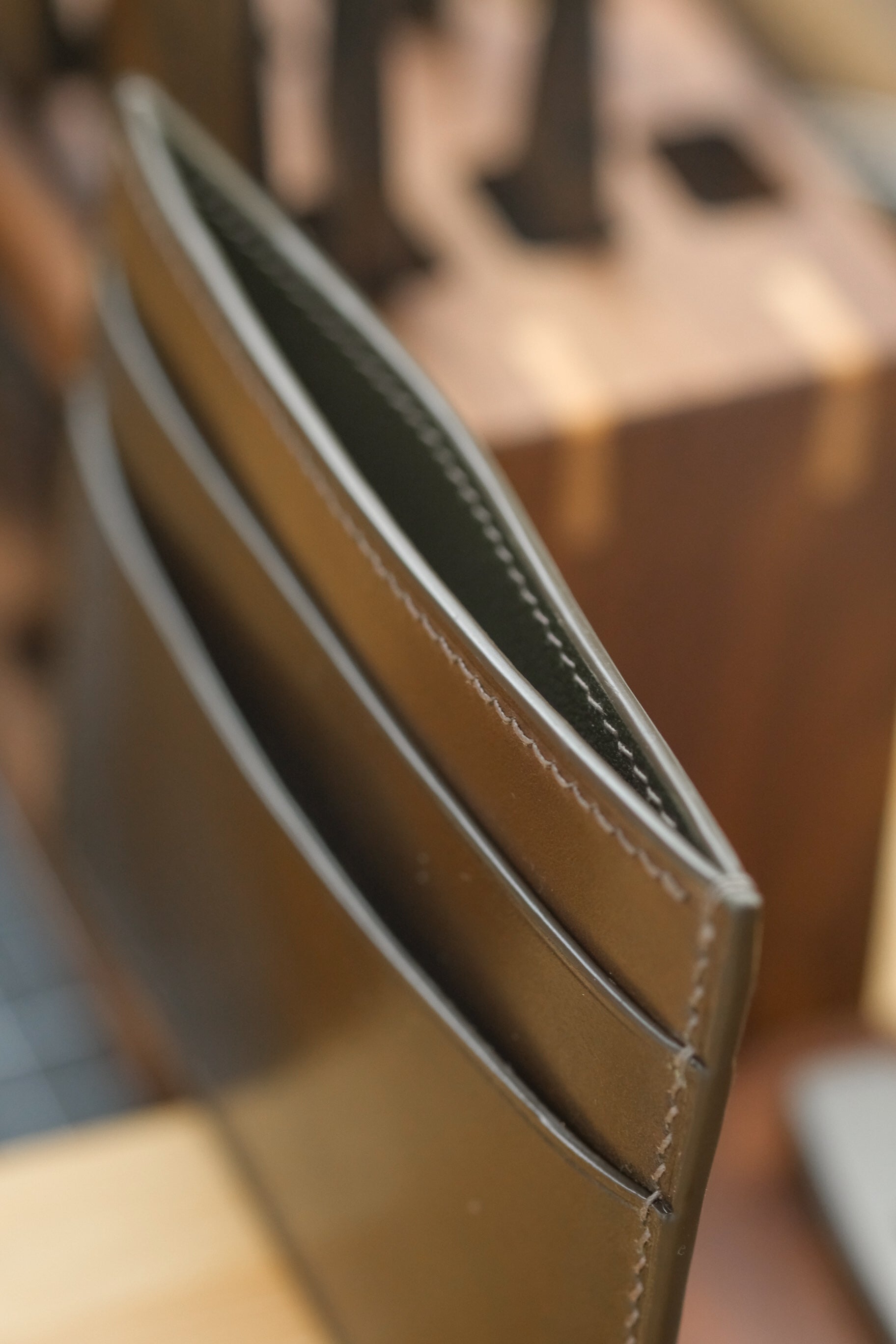 Olive Shell Cordovan "Kellie" Card Holder