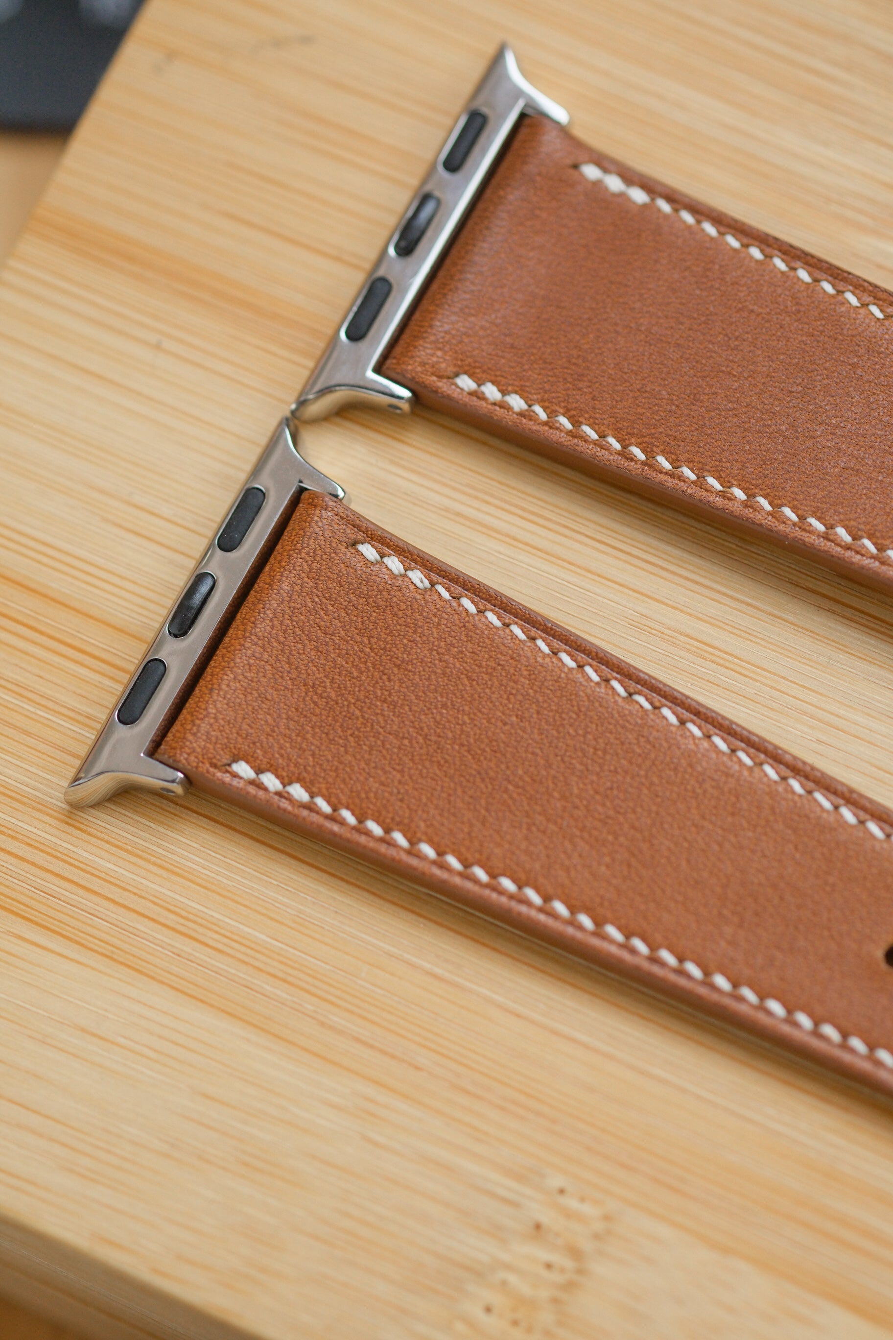 Golden Brown Novonappa French Calfskin Apple Watch Strap