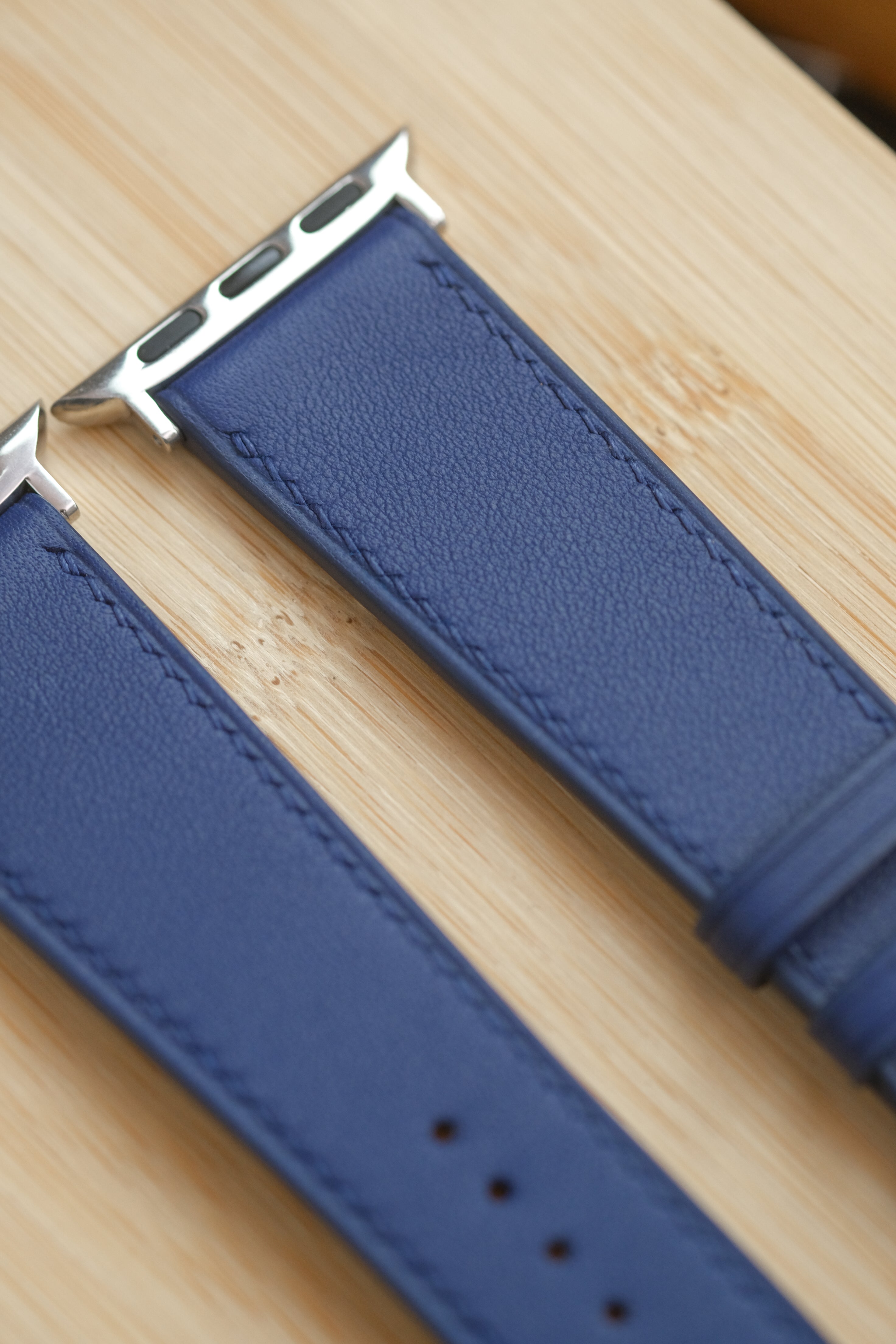 Navy Blue Swift Italian Calfskin Apple Watch Strap