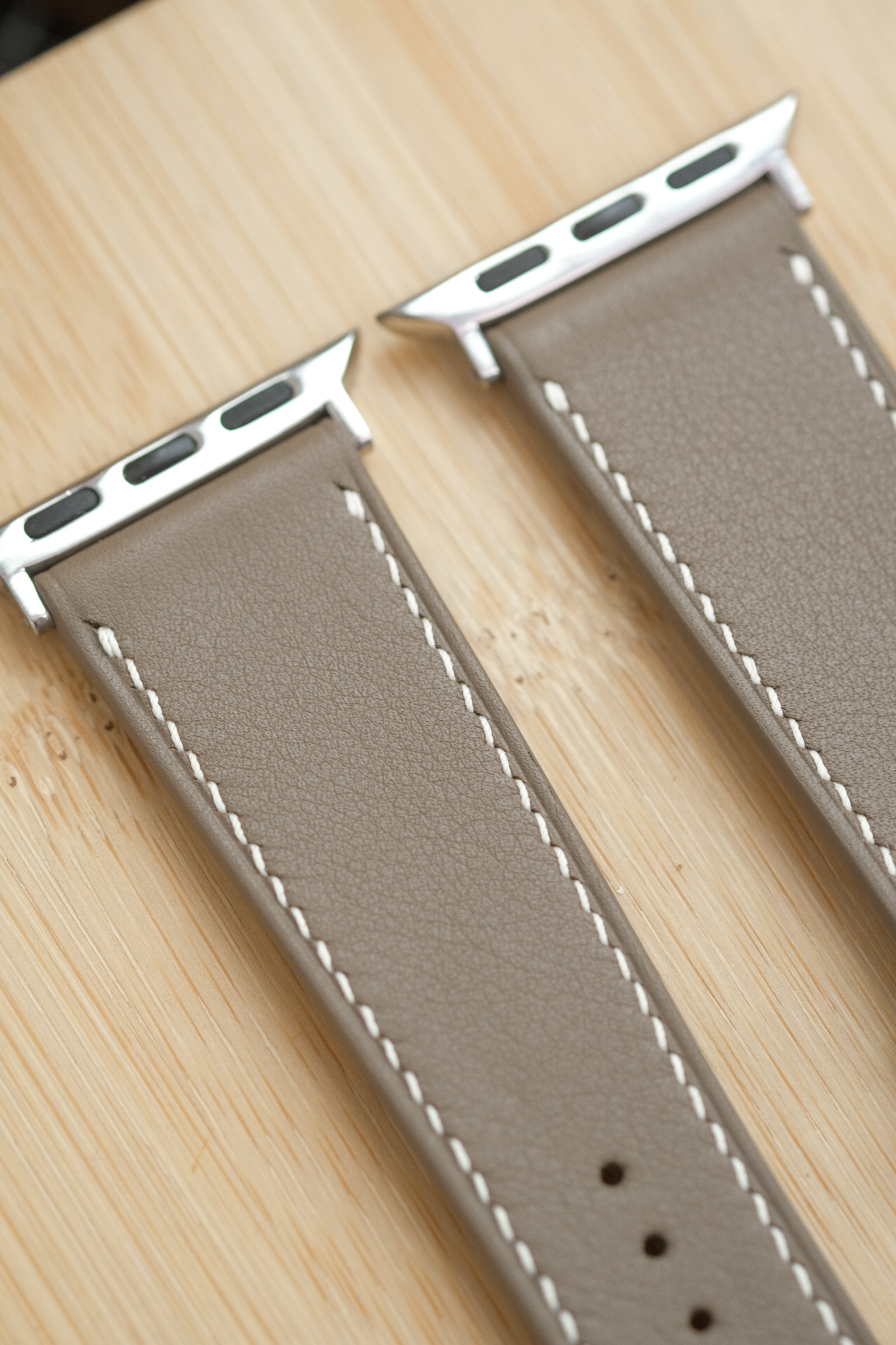 Taupe Swift Italian Calfskin Apple Watch Strap