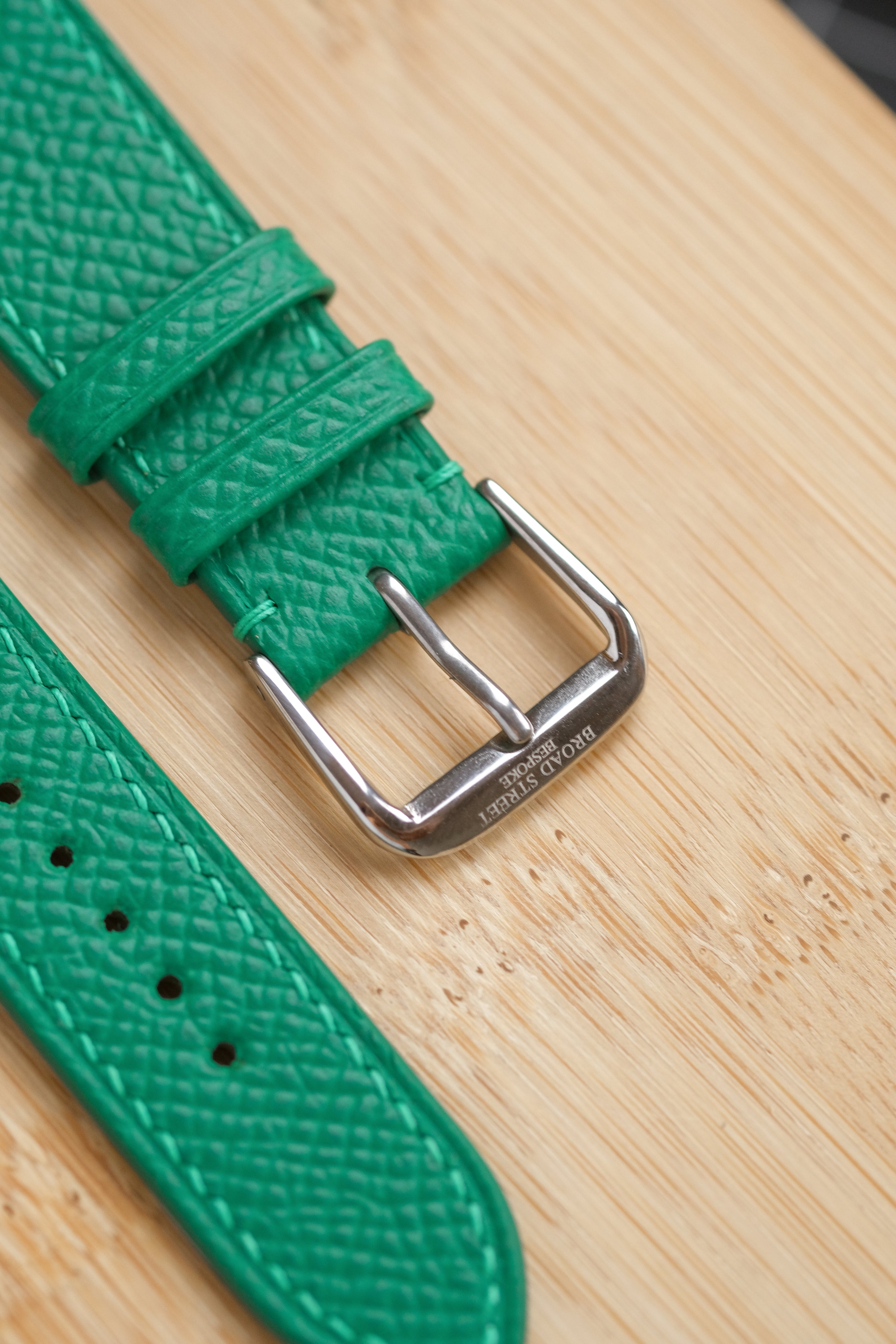 Jade Green Epsom Calfskin Leather Strap