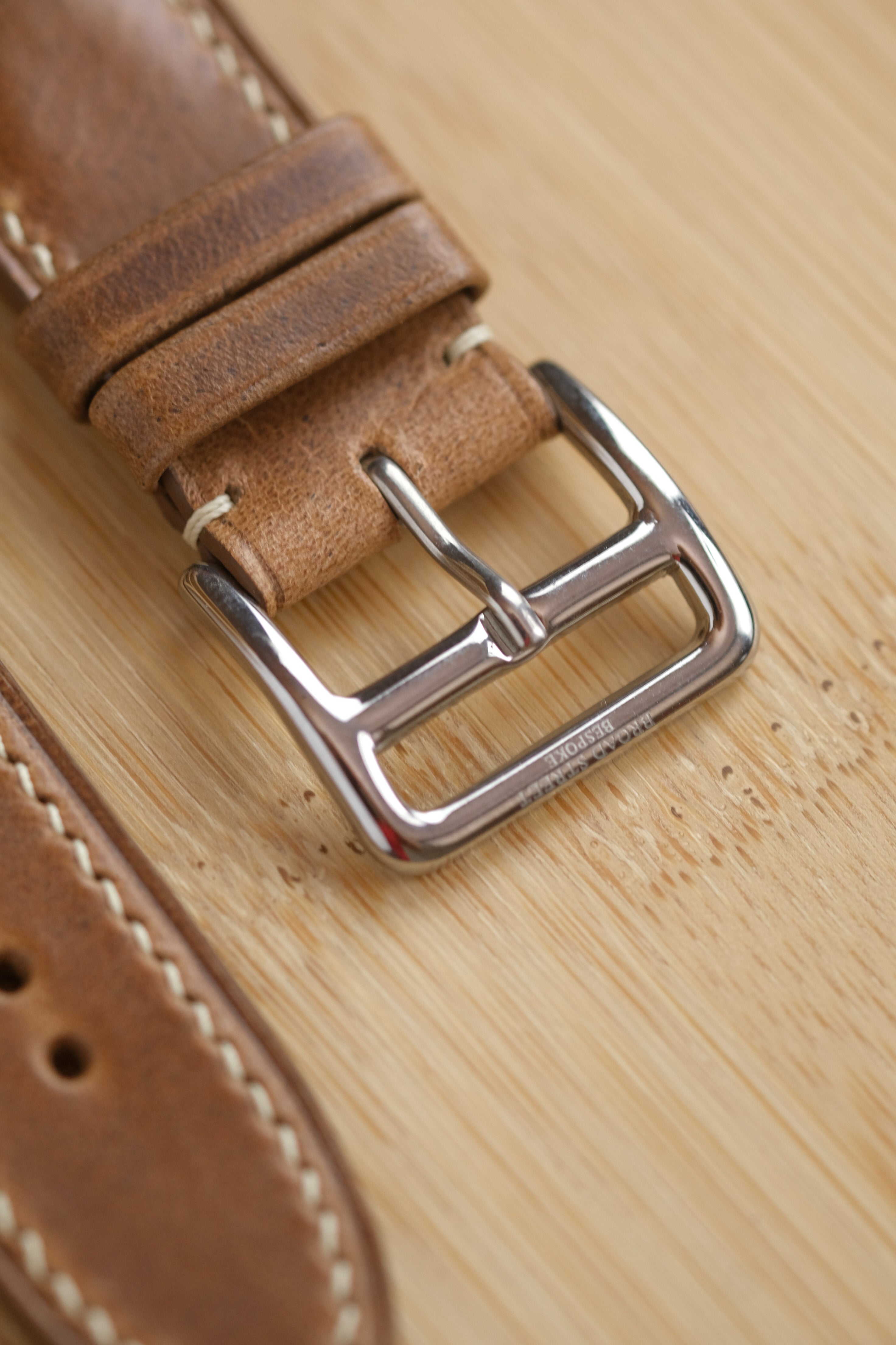 Natural Brown Chromexcel Cowhide Leather Apple Watch Strap