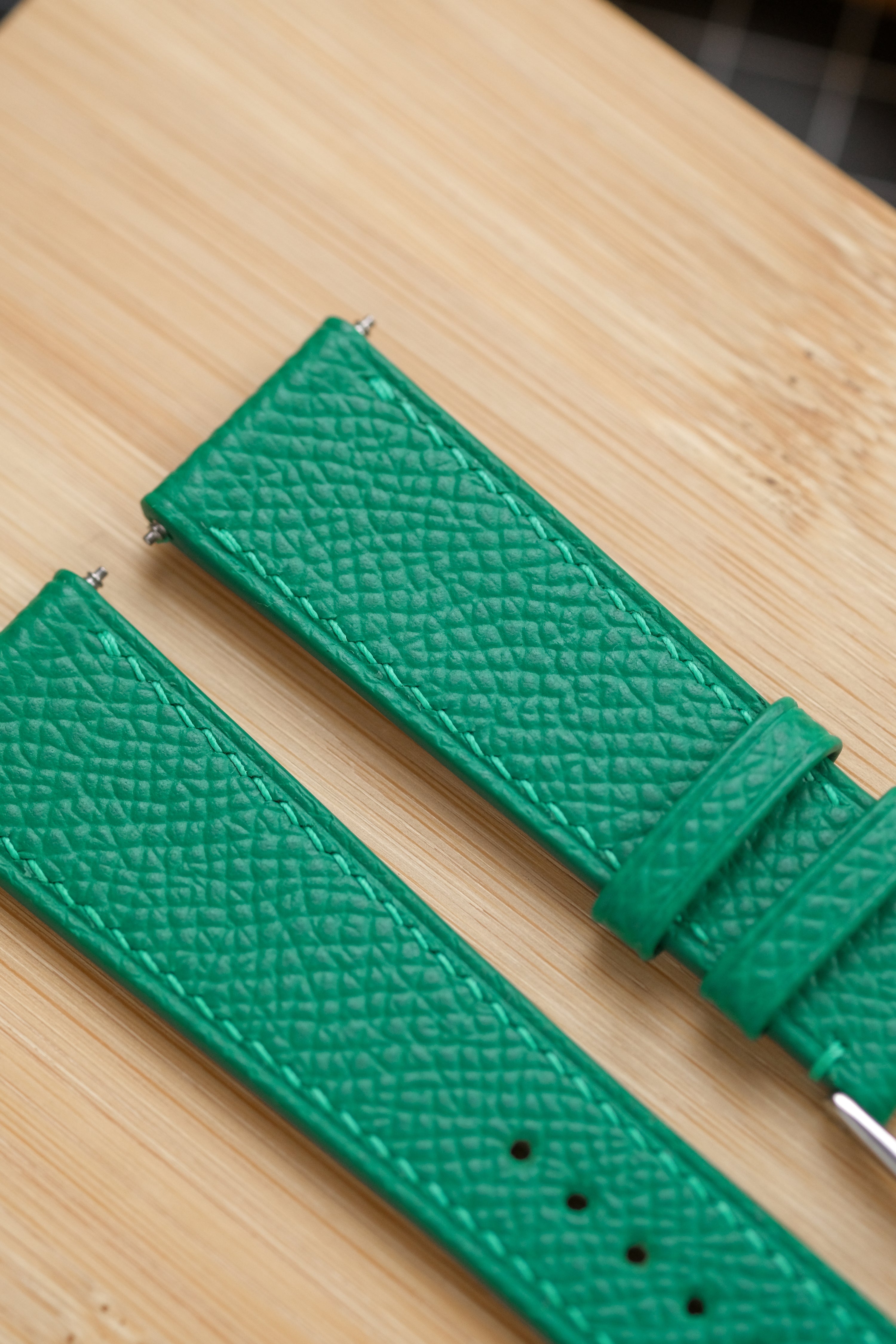 Jade Green Epsom Calfskin Leather Strap
