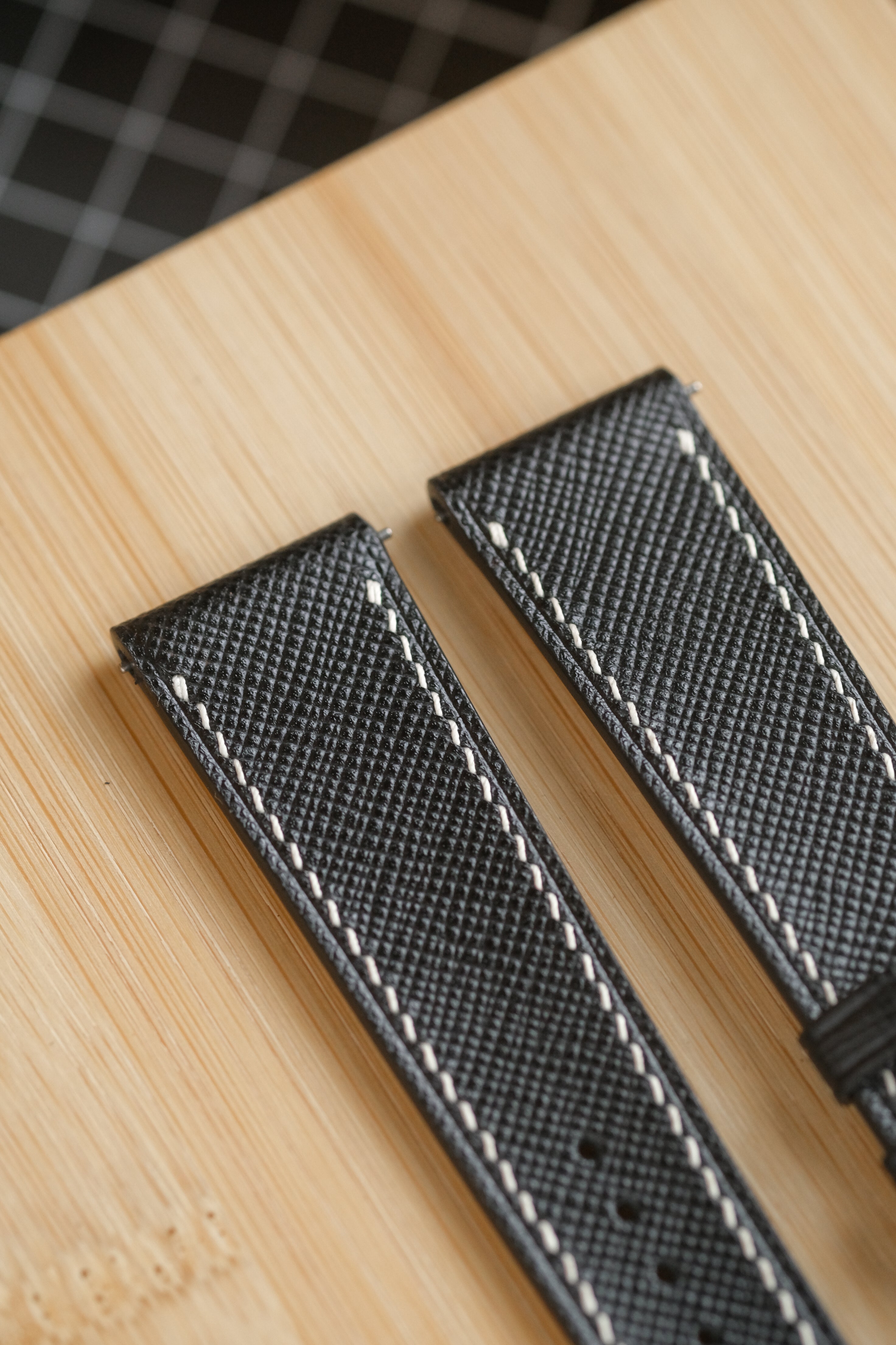 Black Saffiano Calfskin Leather Strap