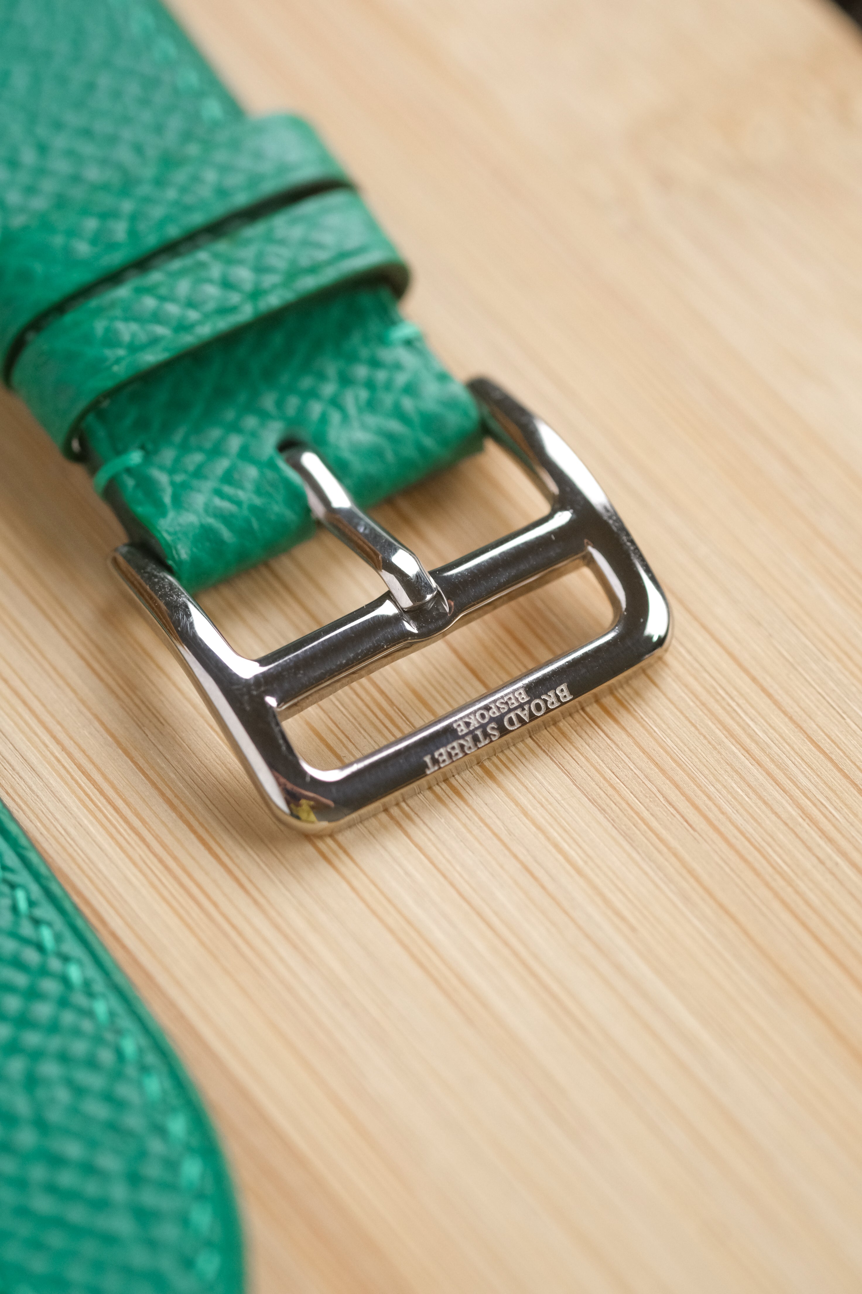Jade Green Epsom Calfskin Apple Watch Strap