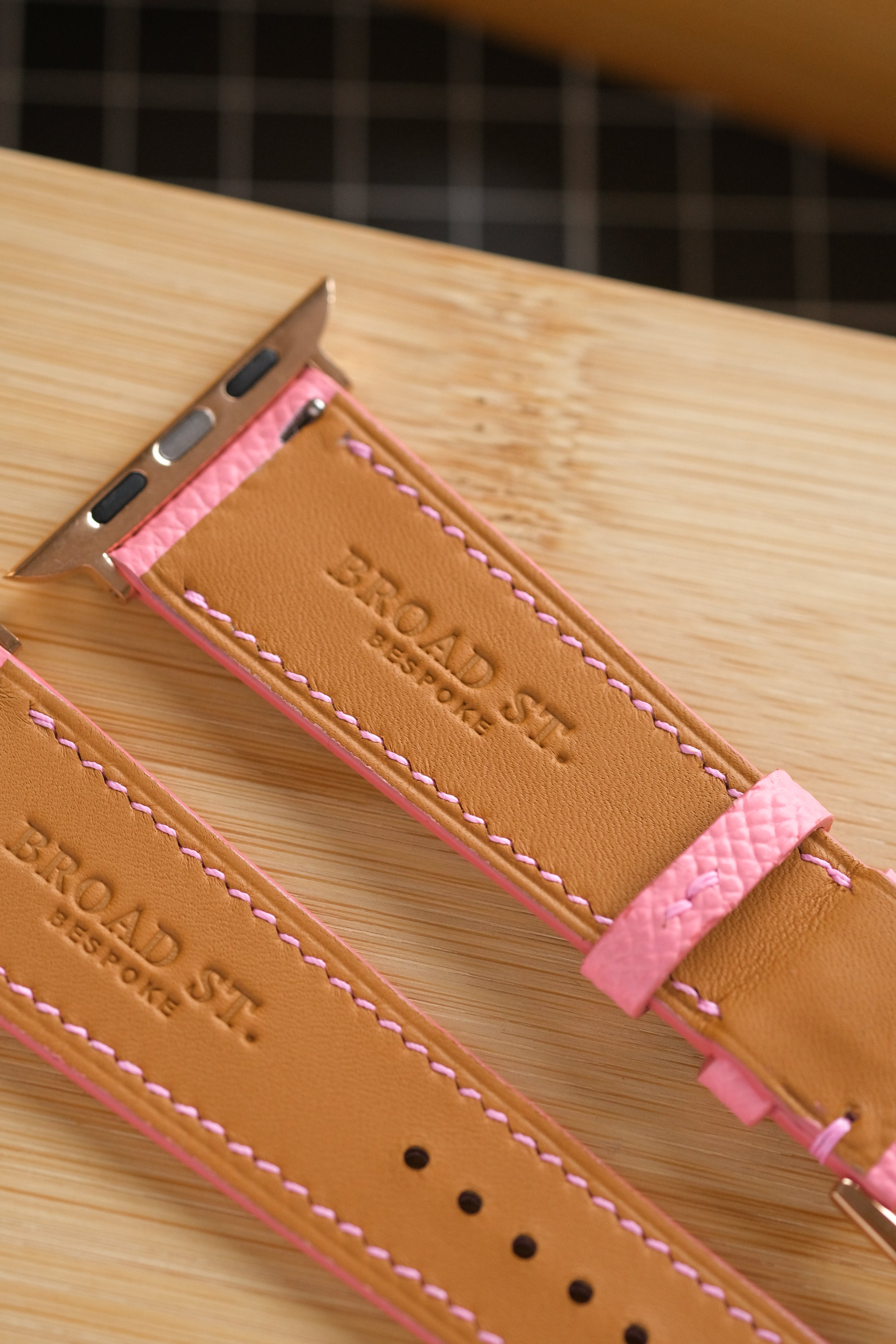 Sakura Pink Epsom Calfskin Apple Watch Strap