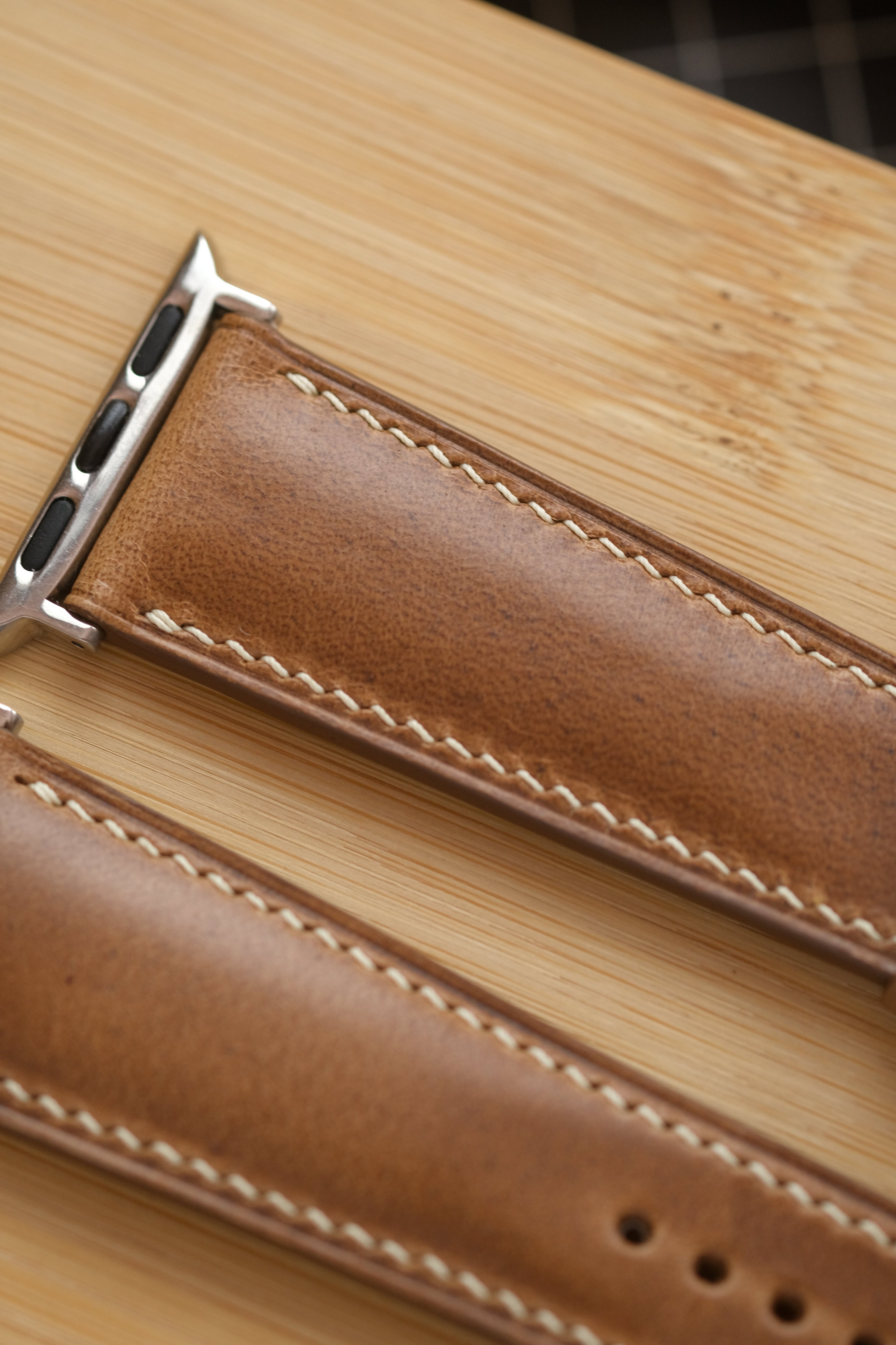 Natural Brown Chromexcel Cowhide Leather Apple Watch Strap