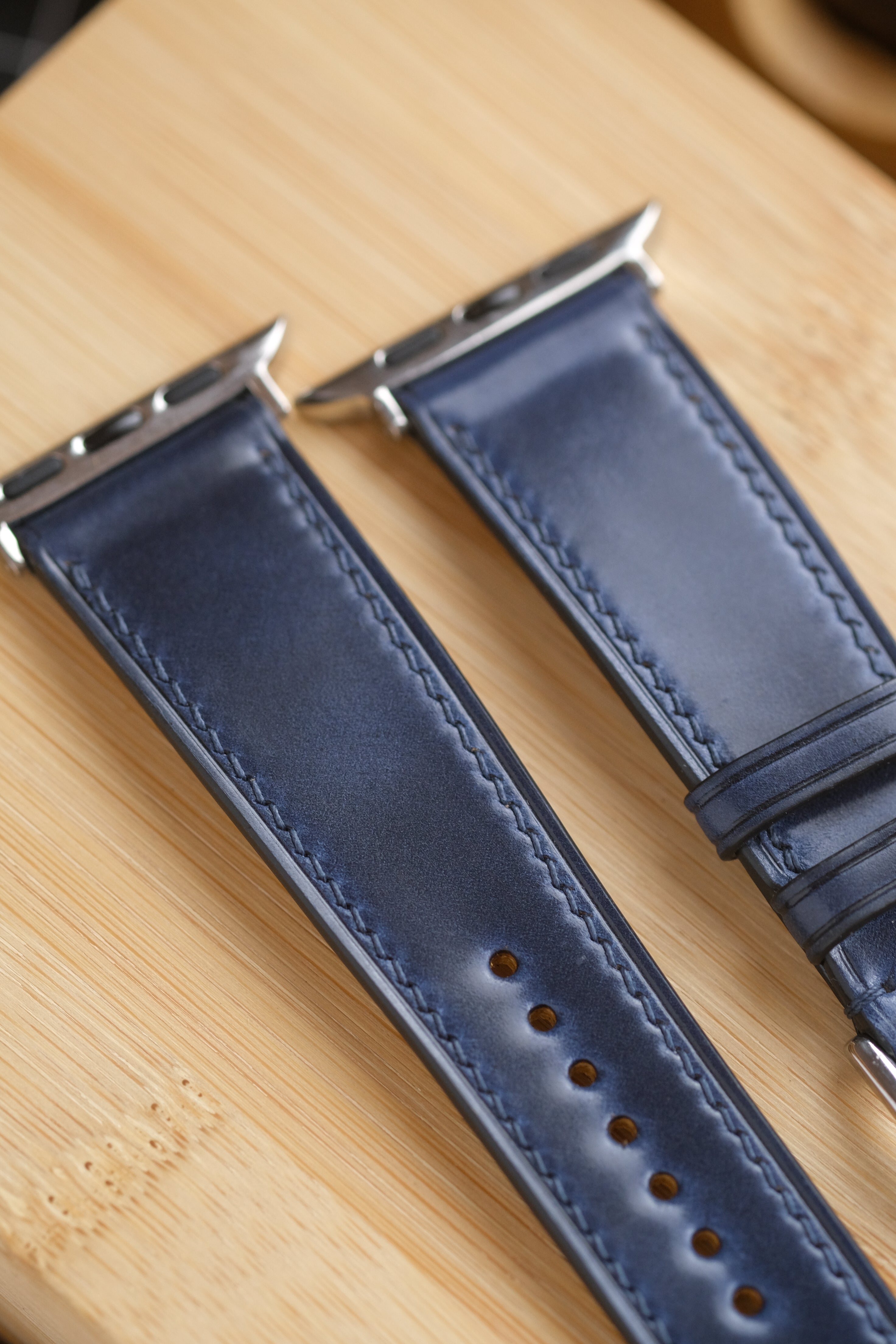 Navy Shell Cordovan Apple Watch Strap