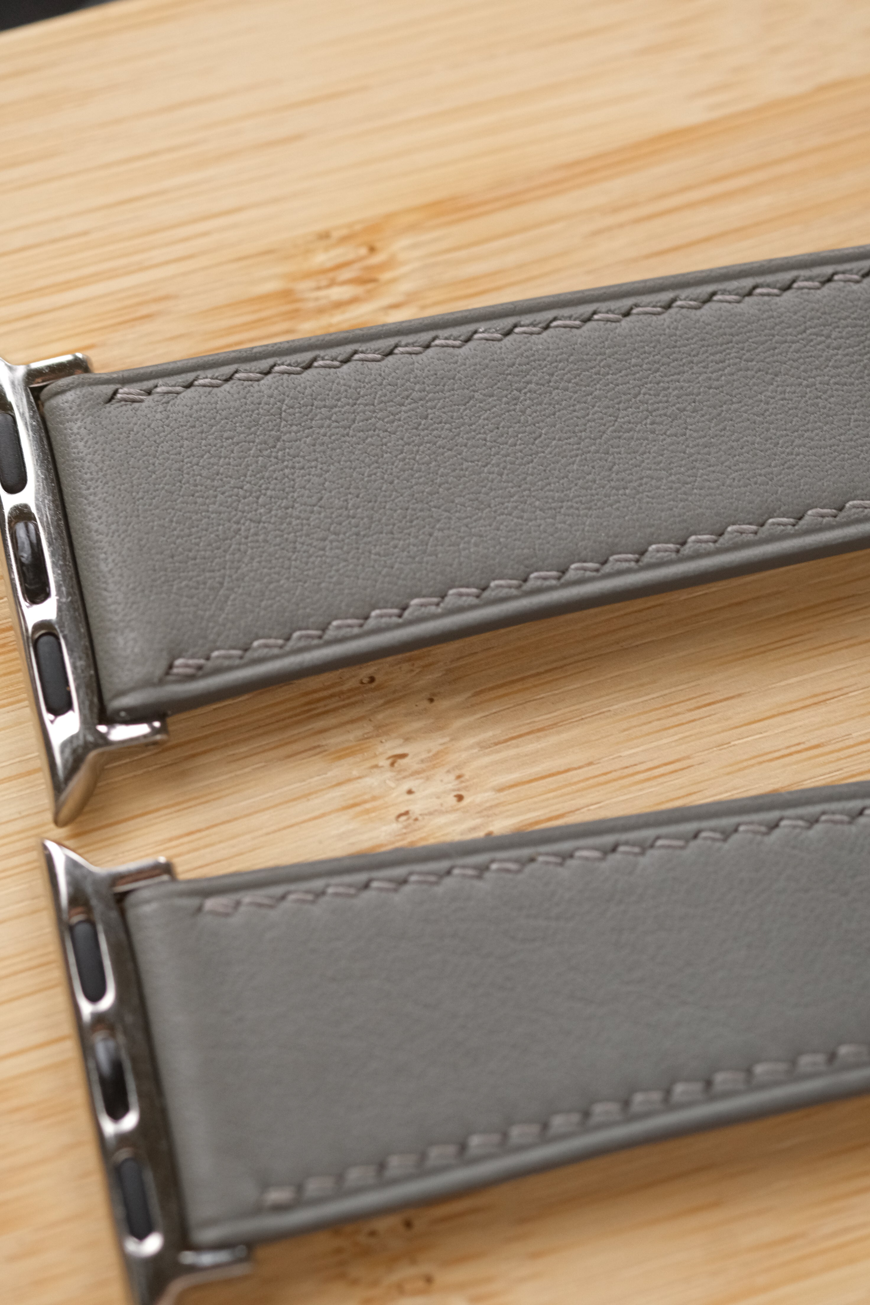 Charcoal Grey Swift Italian Calfskin Apple Watch Strap
