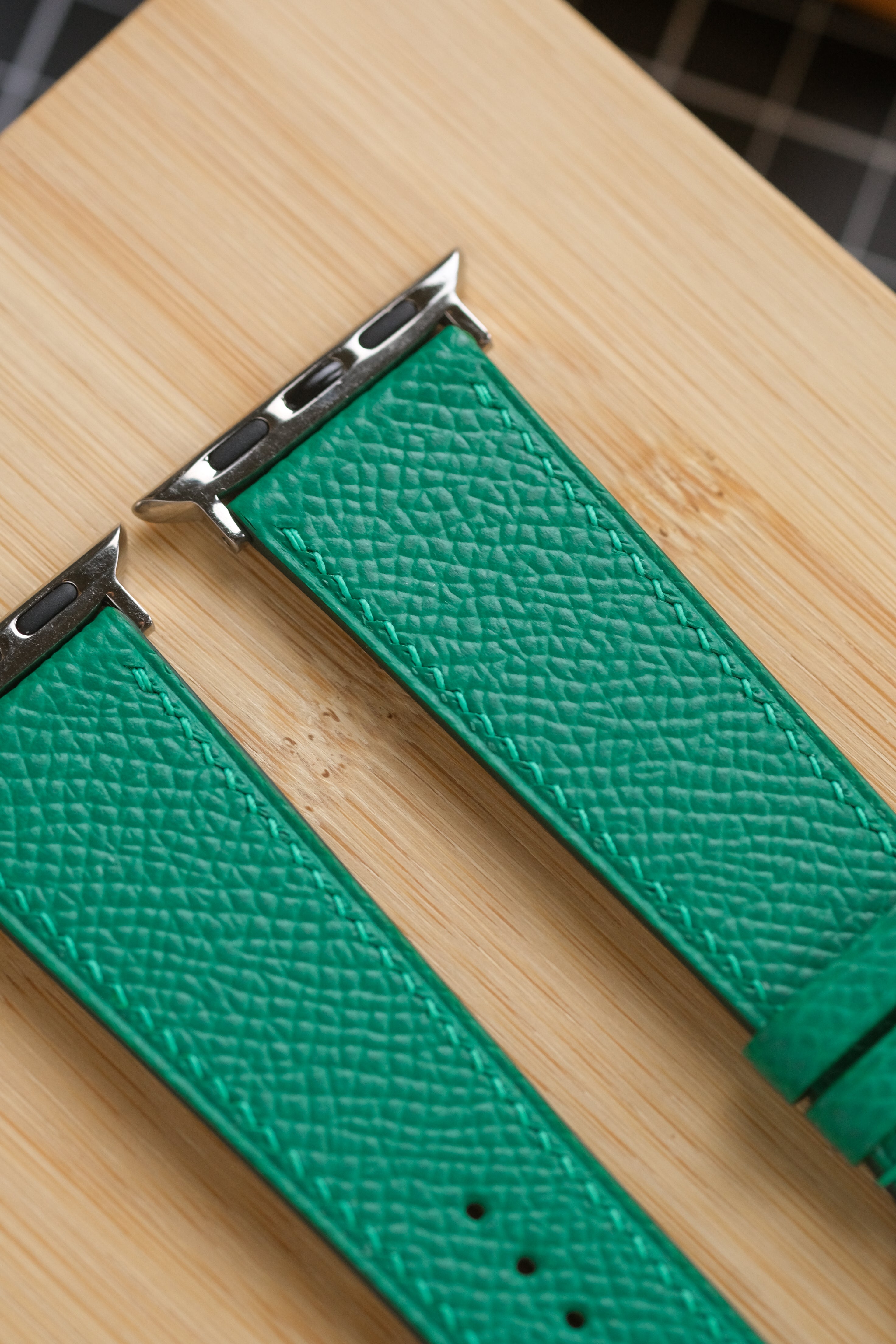 Jade Green Epsom Calfskin Apple Watch Strap