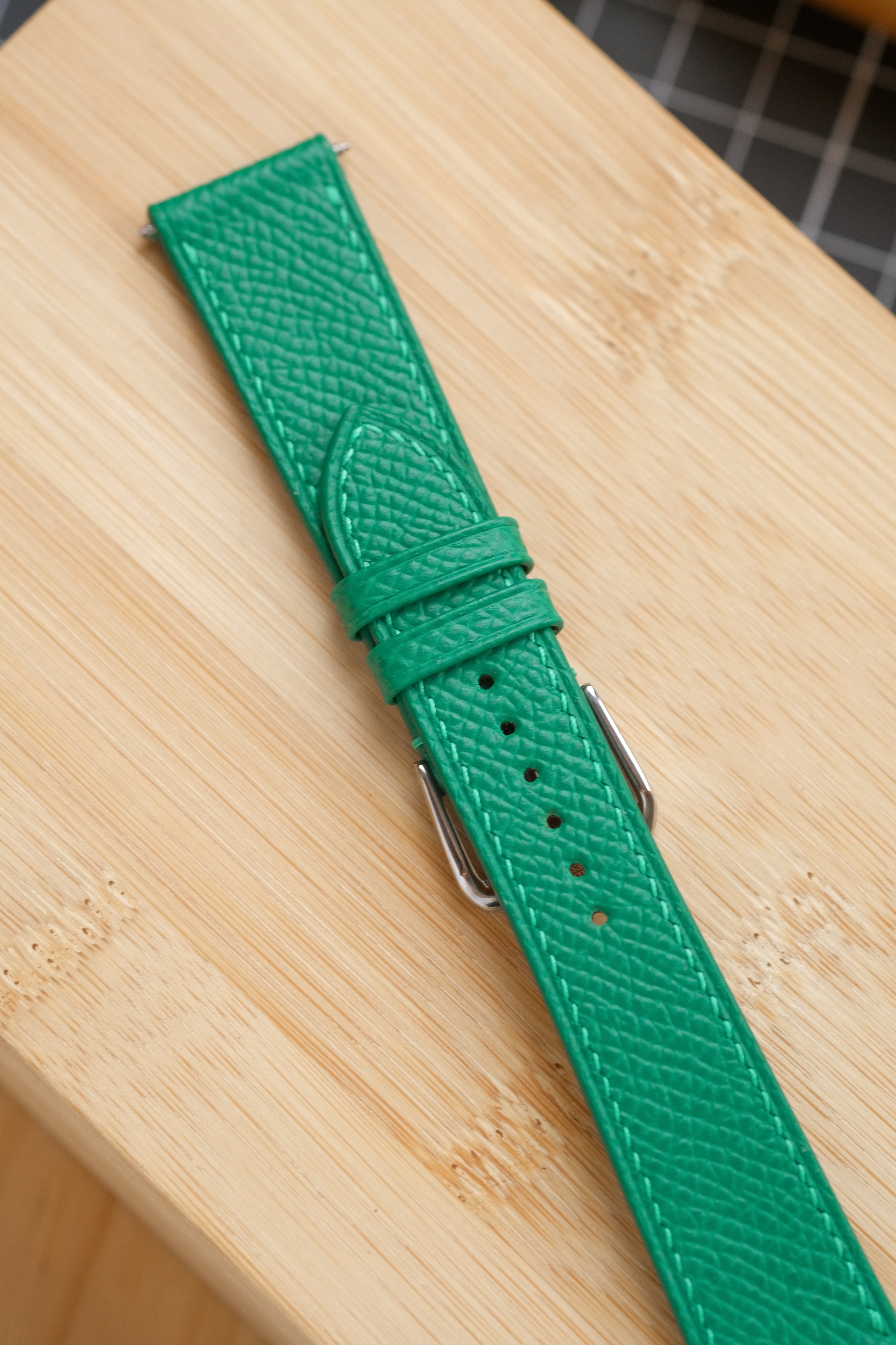 Jade Green Epsom Calfskin Leather Strap
