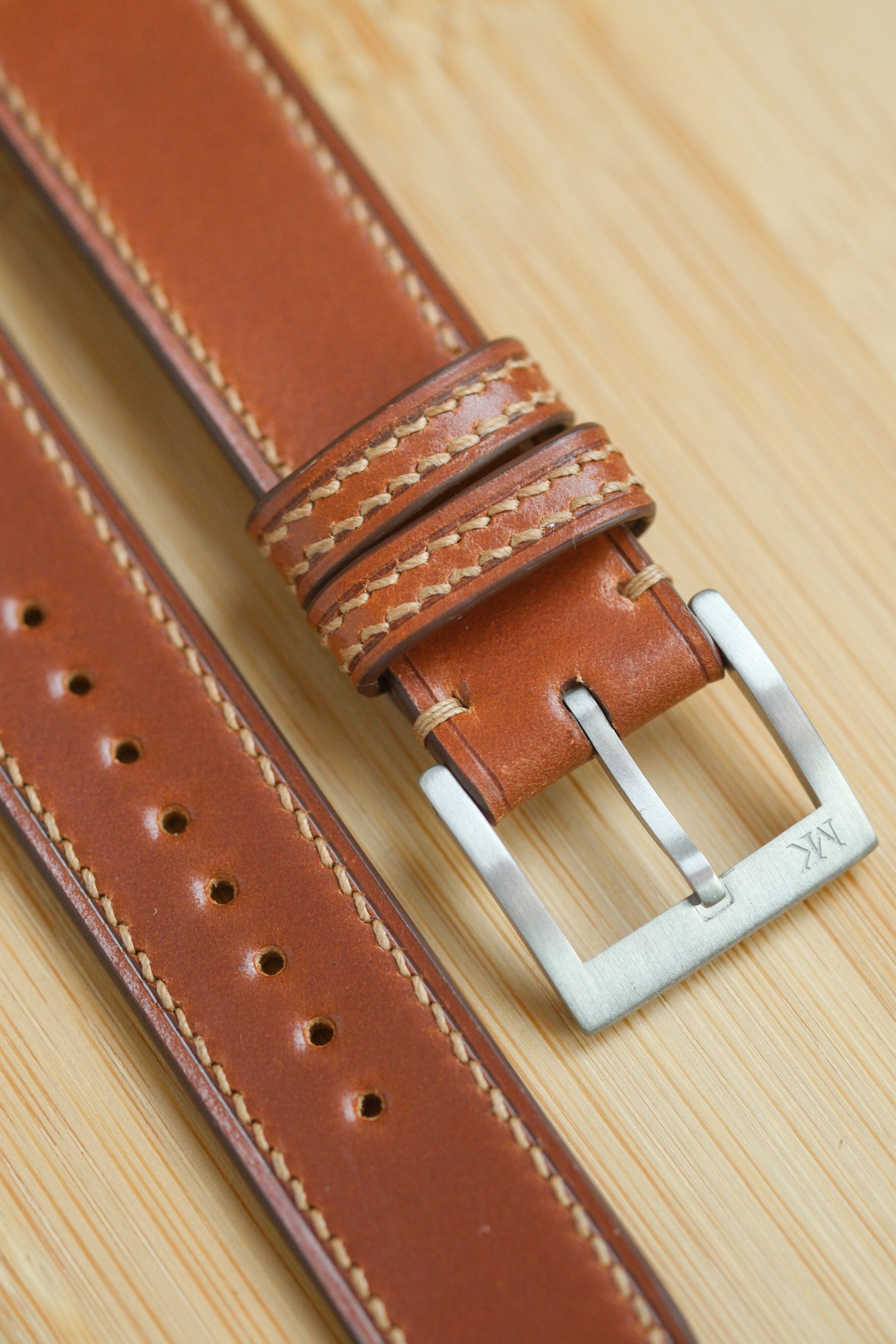 Cognac Shell Cordovan Reverse Folded Strap