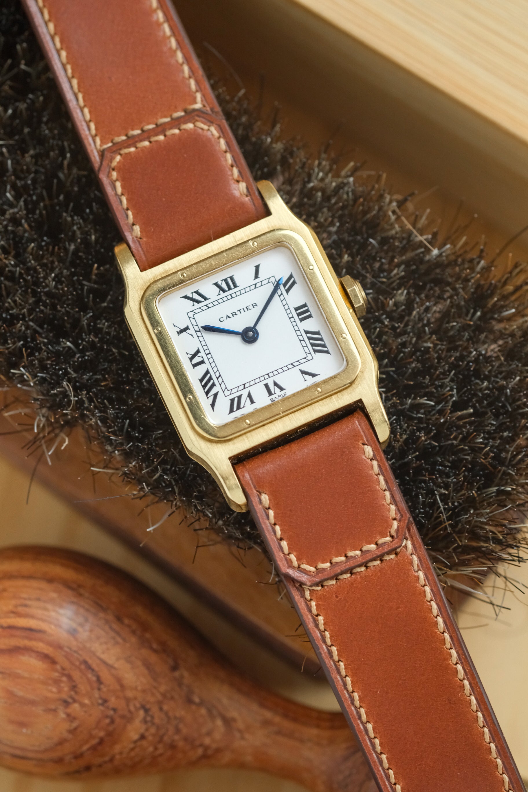 Cognac Shell Cordovan Reverse Folded Strap