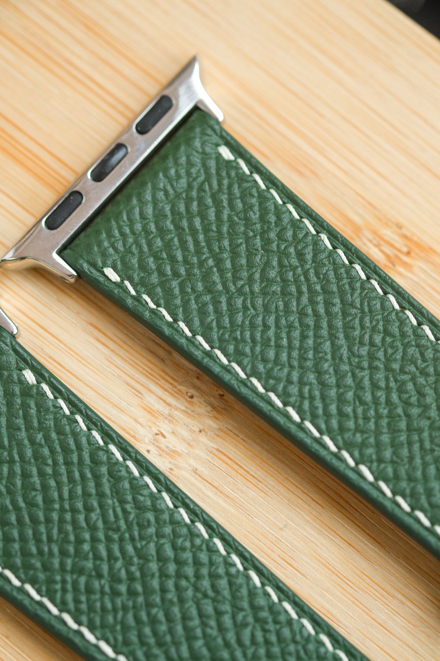 Dark Green Epsom Calfskin Apple Watch Strap