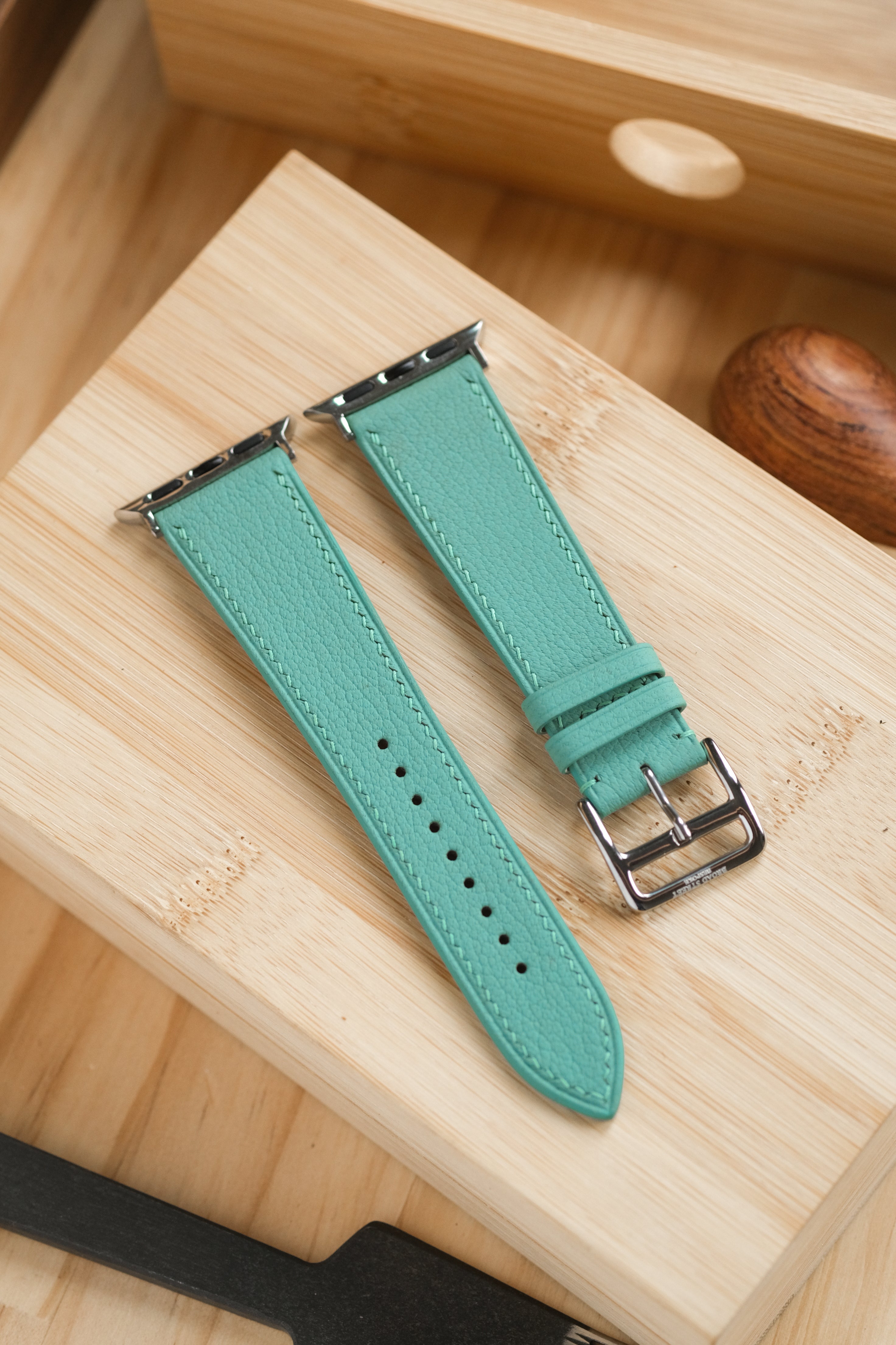 Tiffany Apple Watch Band Turqouise Blue French Goatskin Apple